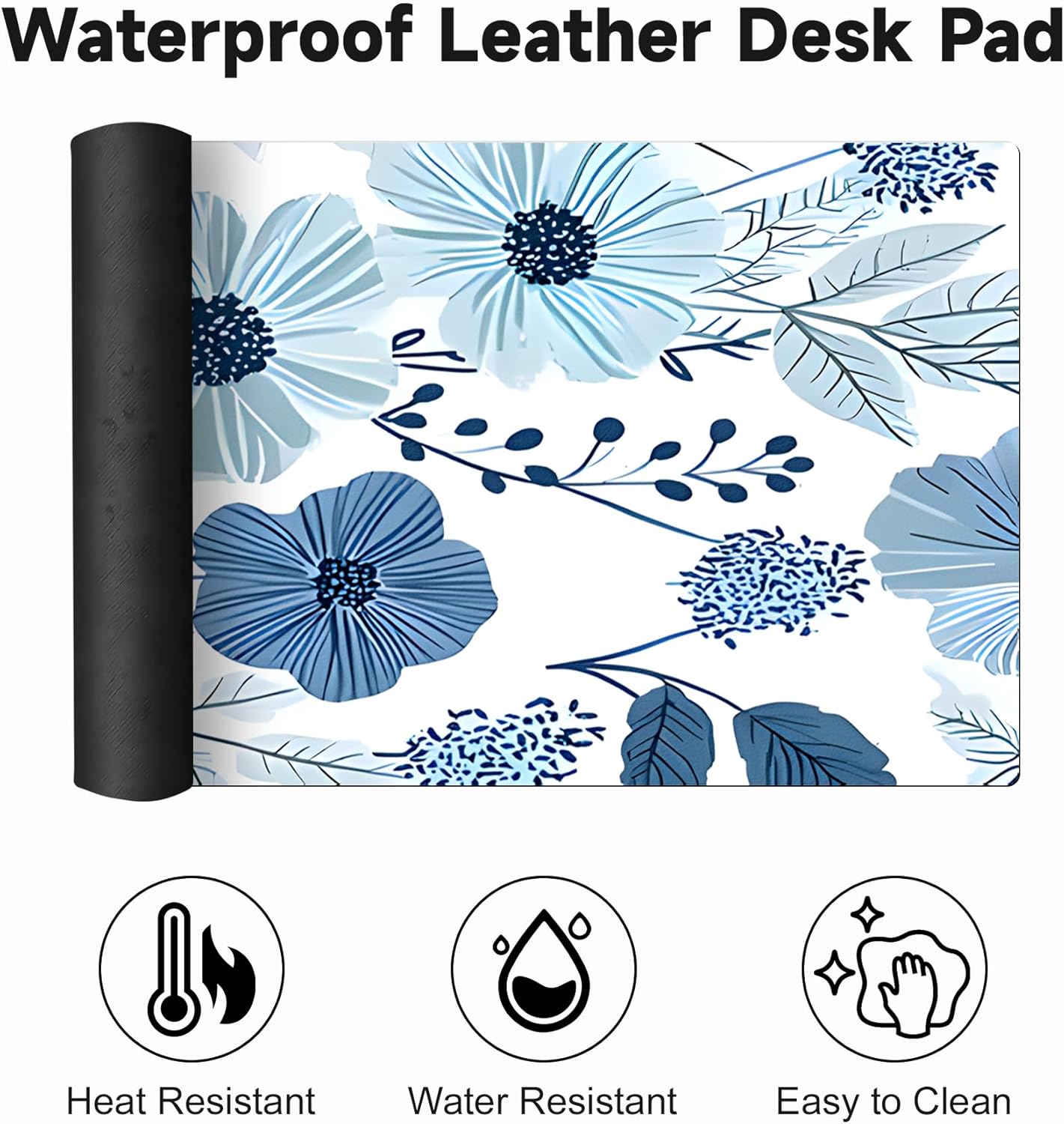 Large Gaming Mouse Pad (31.5"x11.8") - XXL PU Leather Waterproof Desk Mat with Non-Slip Rubber Base for Keyboard, PC & Office
