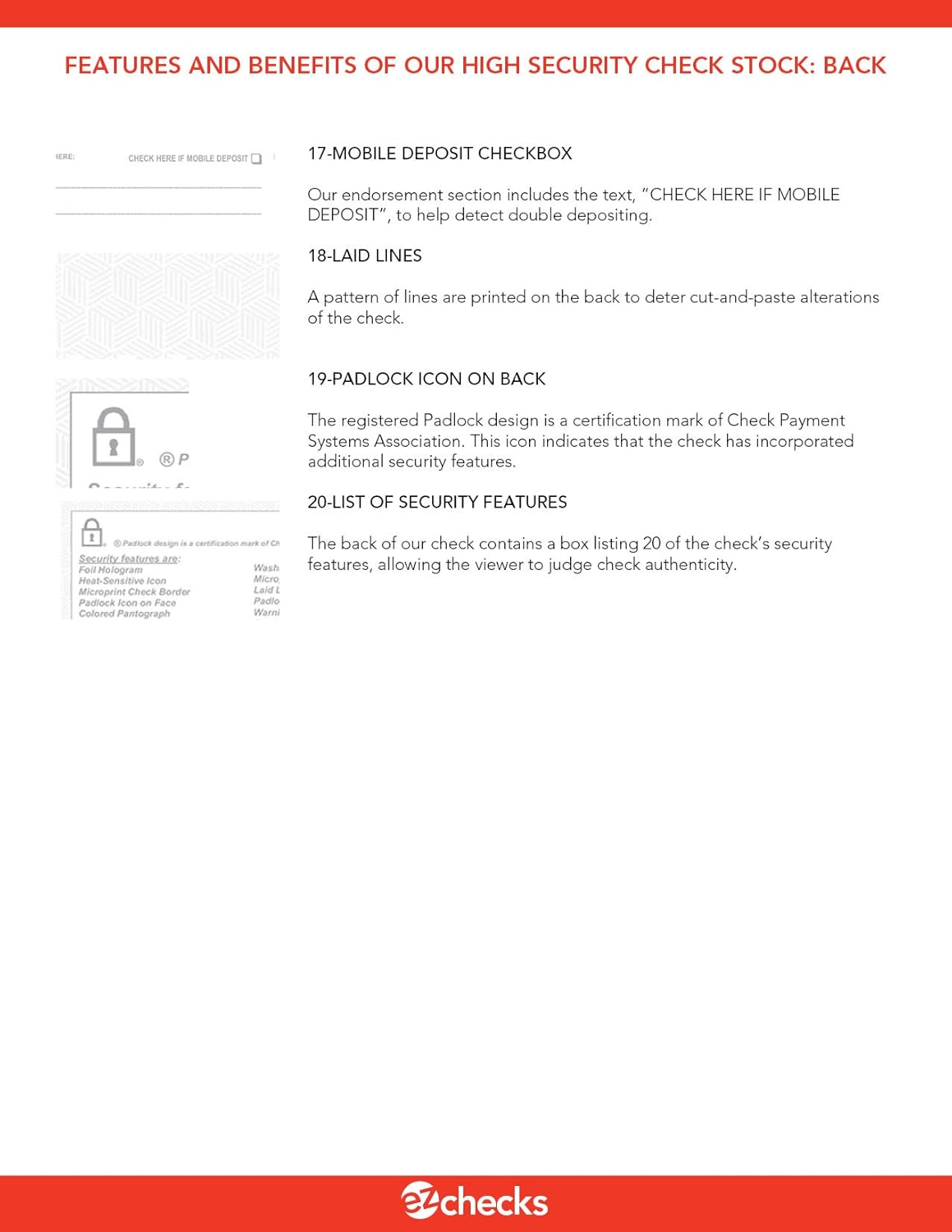 EZ Checks Premium High Security Check Paper with Hologram | 500 Sheets (Green/Yellow, Check at Top)