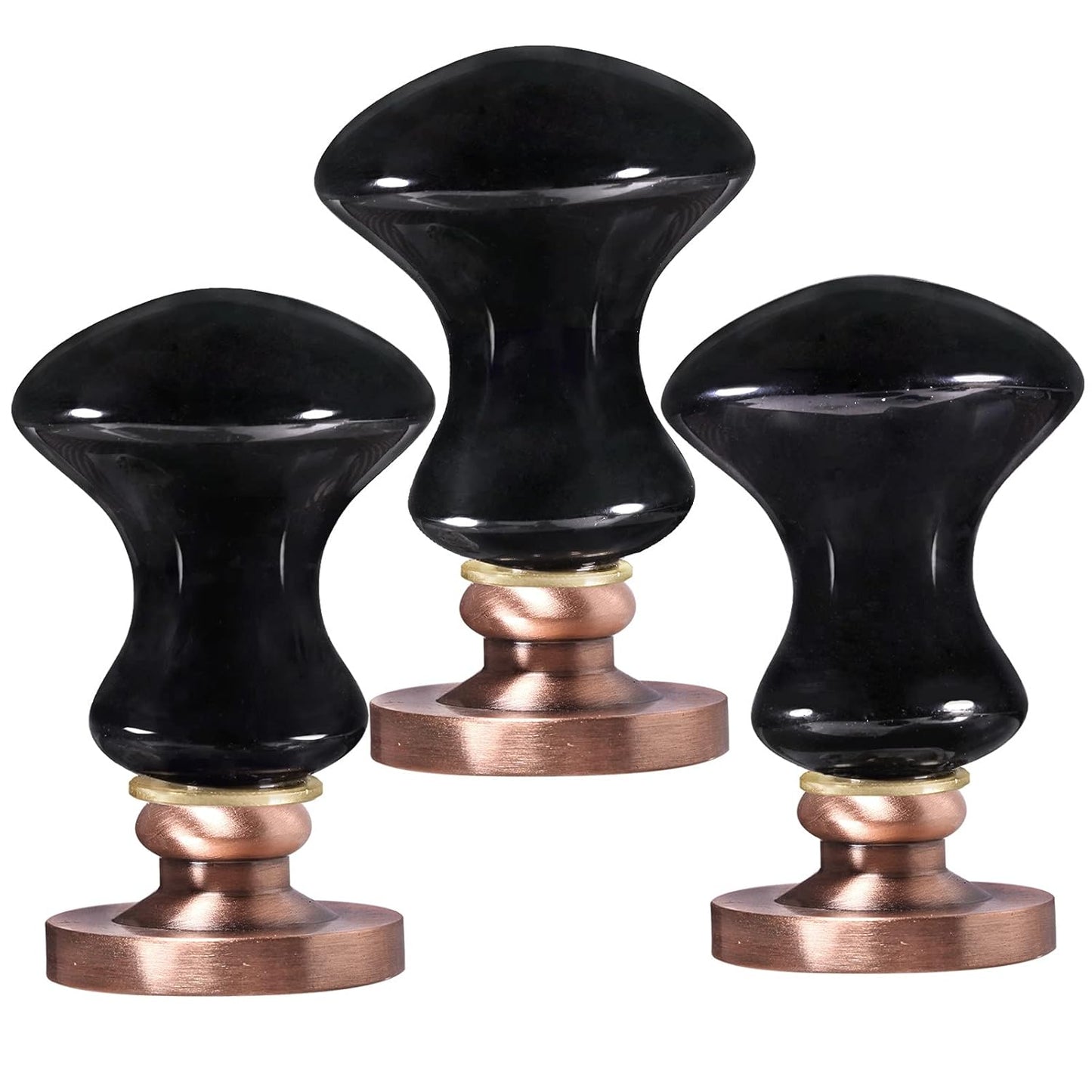 rockcloud Wax Seal Stamp Set, 4 Pieces Sealing Wax Stamps Copper Seals with 1 Black Obsidian Seal Handle for Cards Envelopes Invitation Decoration, Love Expressiont