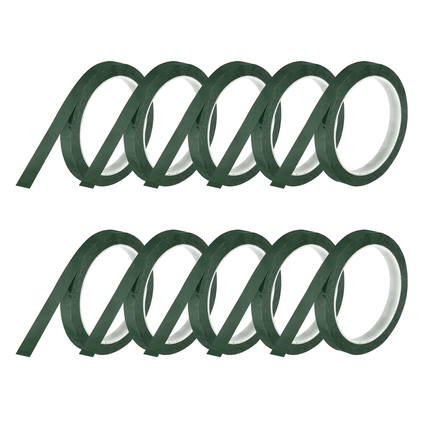 MECCANIXITY 10 Rolls Whiteboard Tape Graphic Chart Tape 15mm 54.7 Yard Art Tape Thin Self-Adhesive Pinstripe Tape Masking Tape for Gift Wrapping Craft Supplies, Green