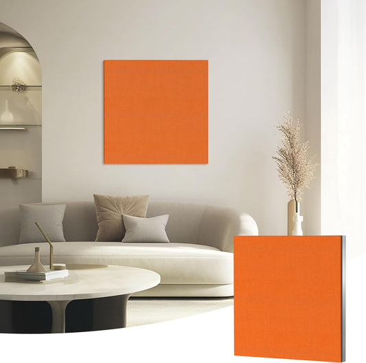 Soundbox Art Acoustic Panels 23.6"x23.6" Sound Absorbing Wall Panels, Decorative Panels for Noise Reduction, Amber Pulse, Studio, Home Theater, Office