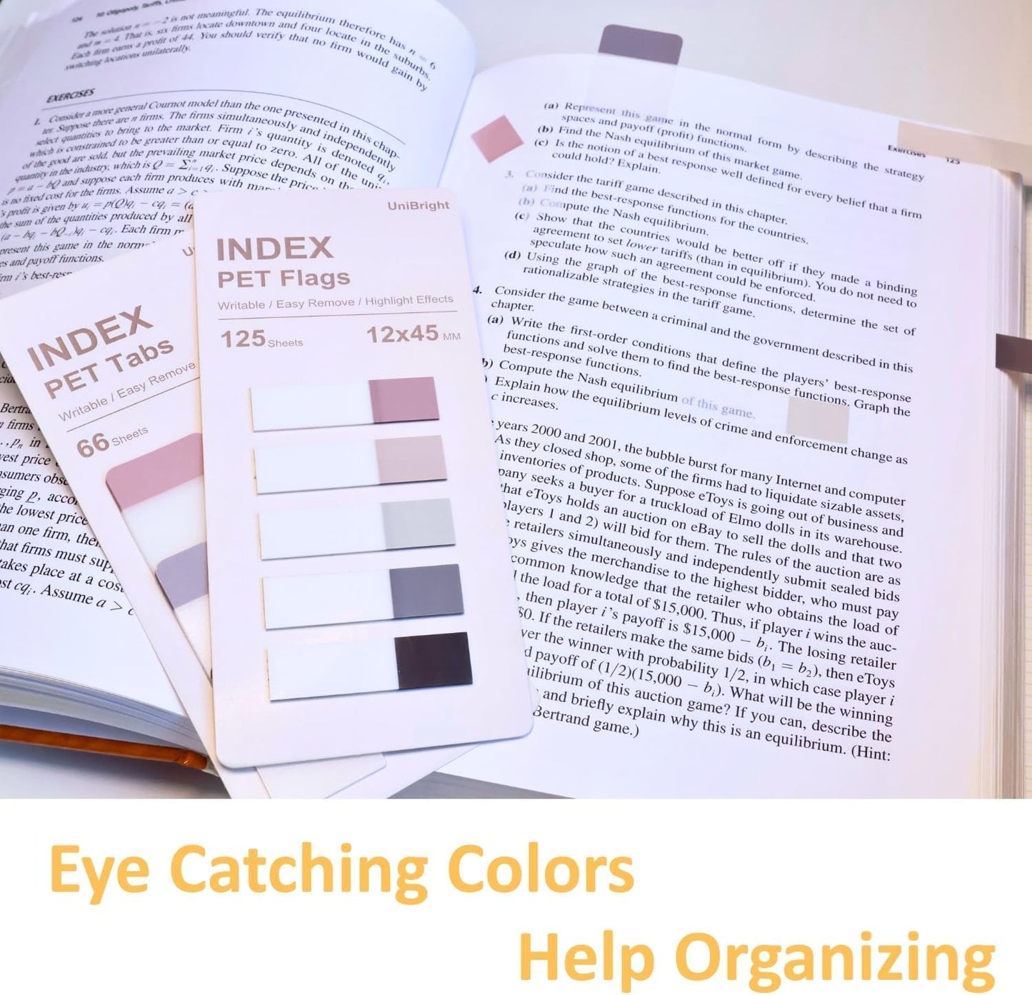 UniBright Sticky Index Tabs Combo Pack 316 Pcs Tabs for Notebooks Page Markers Page Tabs Book Tabs and Annotation Tabs Assorted Morandi Colors