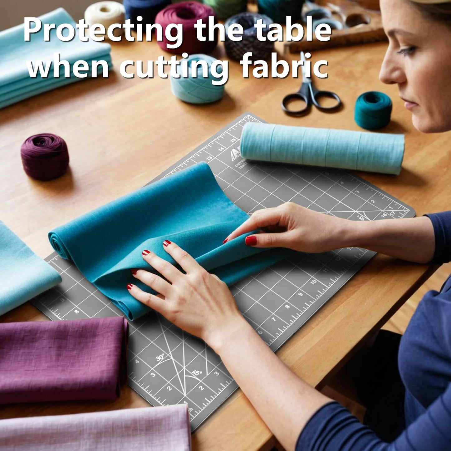 ArtAt Self Healing Cutting Mat: 12″x 18″ Black-Gray Eco-Craft Cutting Mat - 5-Layer Durable Anti-Blade-Wear Material for All Your Crafting Needs