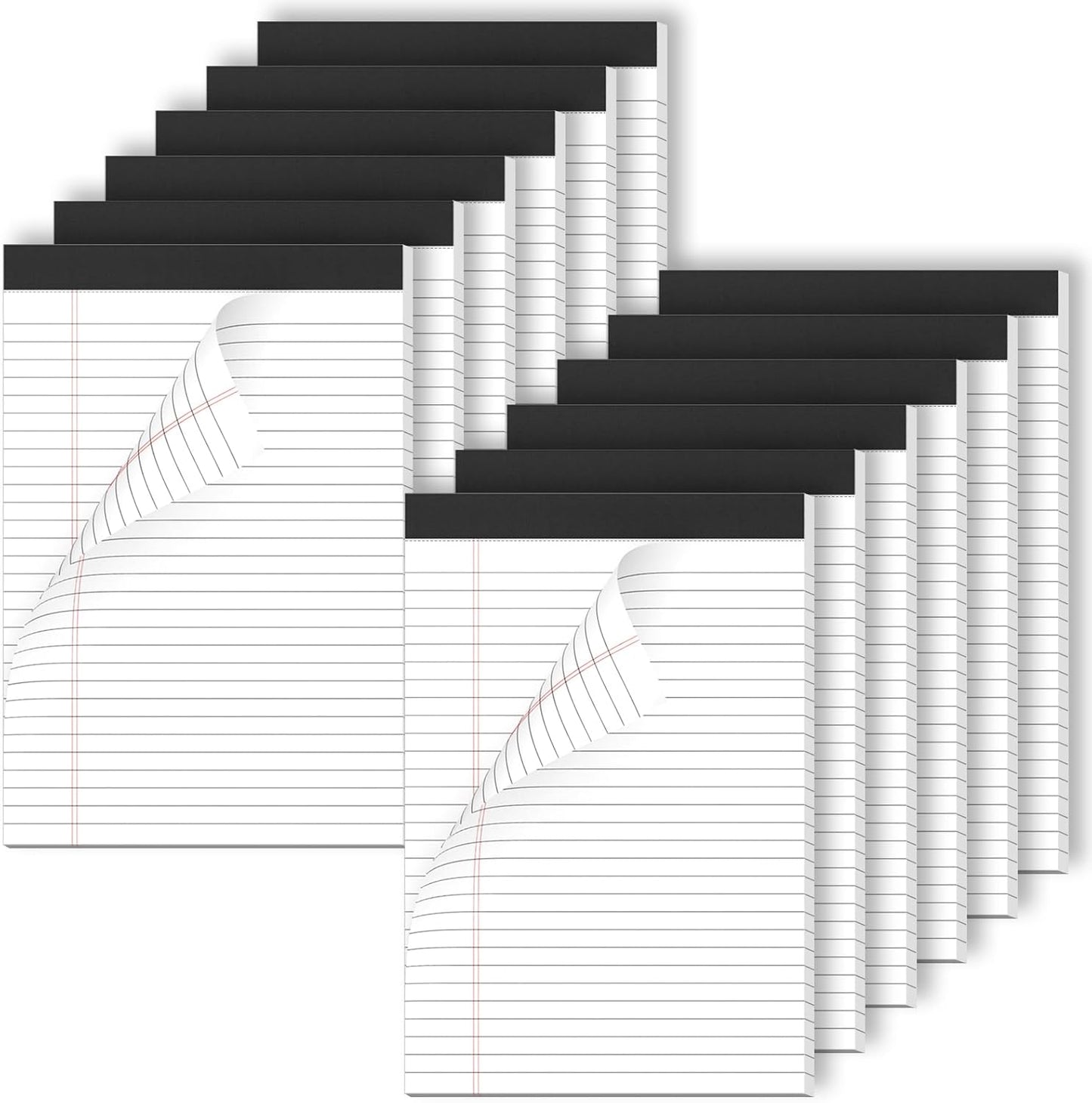 Legal Pads 12 Pack of Note Pads 6 x 9 Inch Notepad 21lb Thick Paper Legal Pad 30 Sheets Note Pad College Ruled Small Legal Pads 29 Lines Writing Pads for Writing, Sketching, and Note-Taking