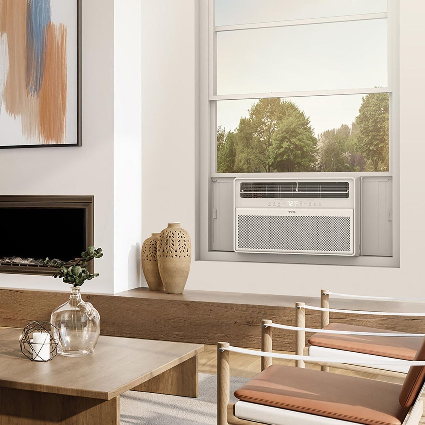 TCL 10,000 BTU Q-Series Smart Inverter Window AC, Ultra-Quiet 32dB Fan & 40dB Cooling, 38% Energy Saving, 3-Step Install, Open-able Window, Works with Smart Home Devices, Cools up to 450 Sq. Ft.