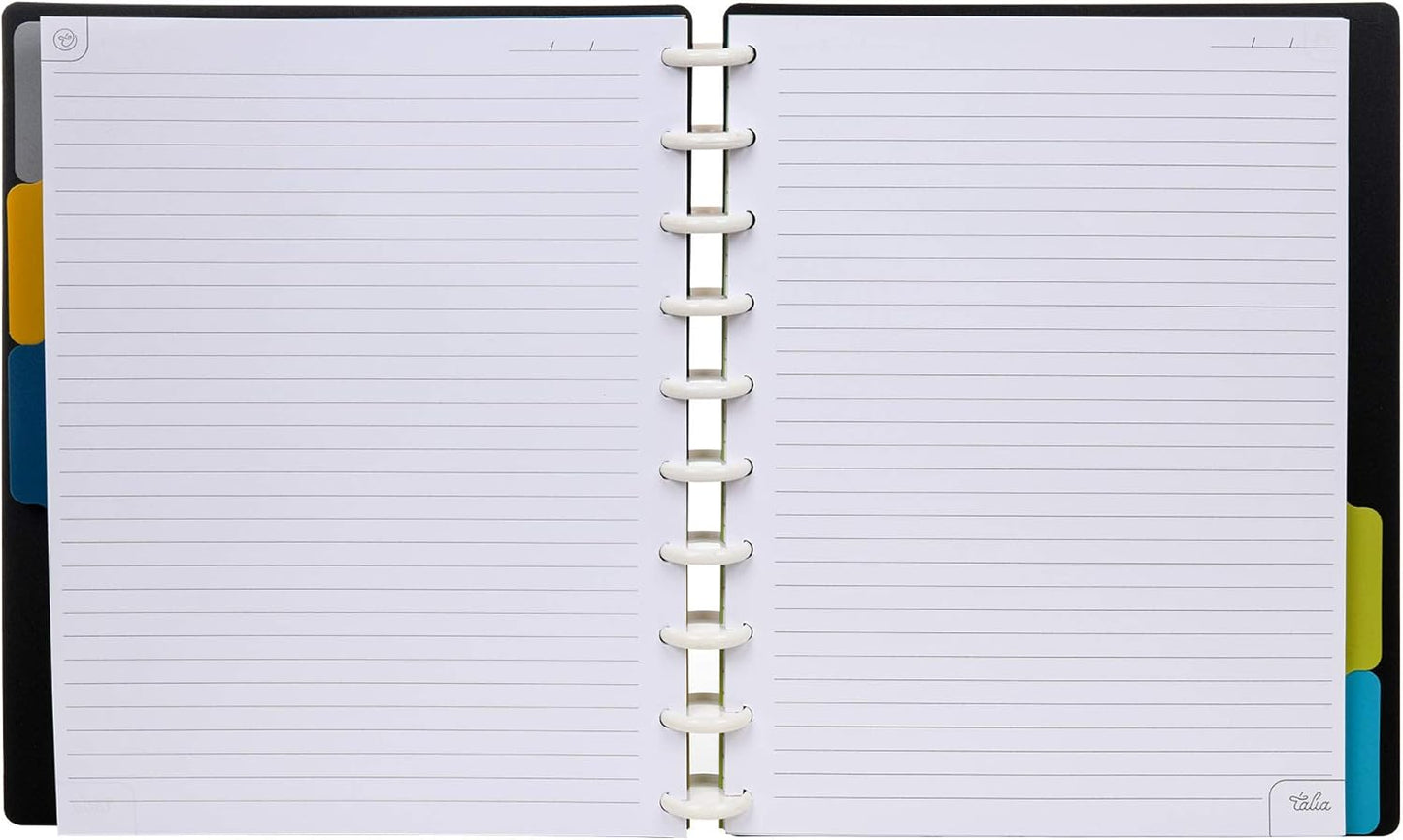 Talia Discbound Notebooks, Planner, Customizable, (xBounce Maroon, Midsize (7.5in x 9.75in))