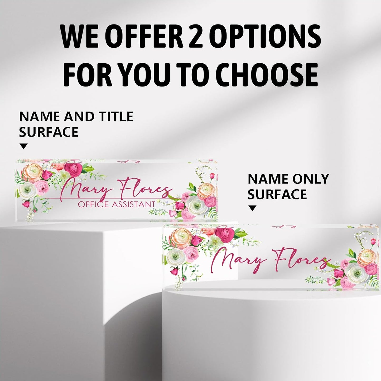 Name Plate for Desk, Desk Name Plate Personalized Office Desk Decor for Women & Men, Custom Gifts for Boss, Manager, Teacher, Nurse, Doctor, Lawyer, Employee Appreciation Gifts