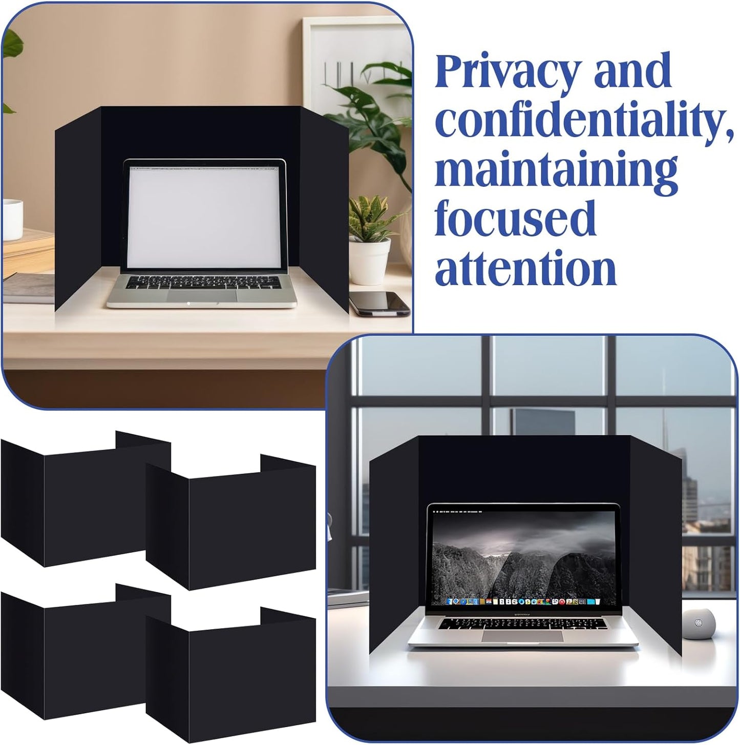 Crtiin 24 Pcs Privacy Folders for Students Desk Dividers Standard School Privacy Cardboard Board Testing Dividers Shield for Classroom Teacher Supplies Keep Eyes from roving(Stylish)