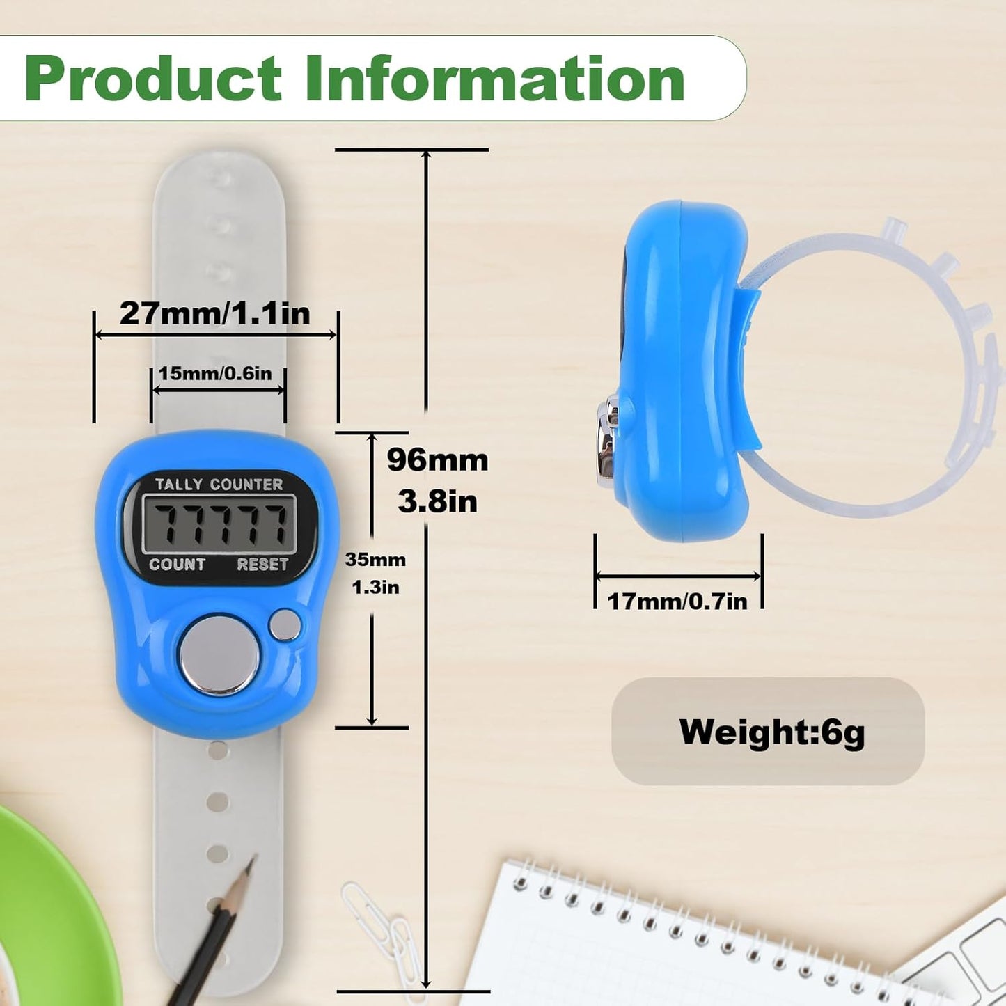 Tally Counter 10pc Electronic Finger Counter Digtal Clicker Counter 5 Digit LCD Counting for Knitting/Golf/Coaching/Goods Counting/Lap Etc
