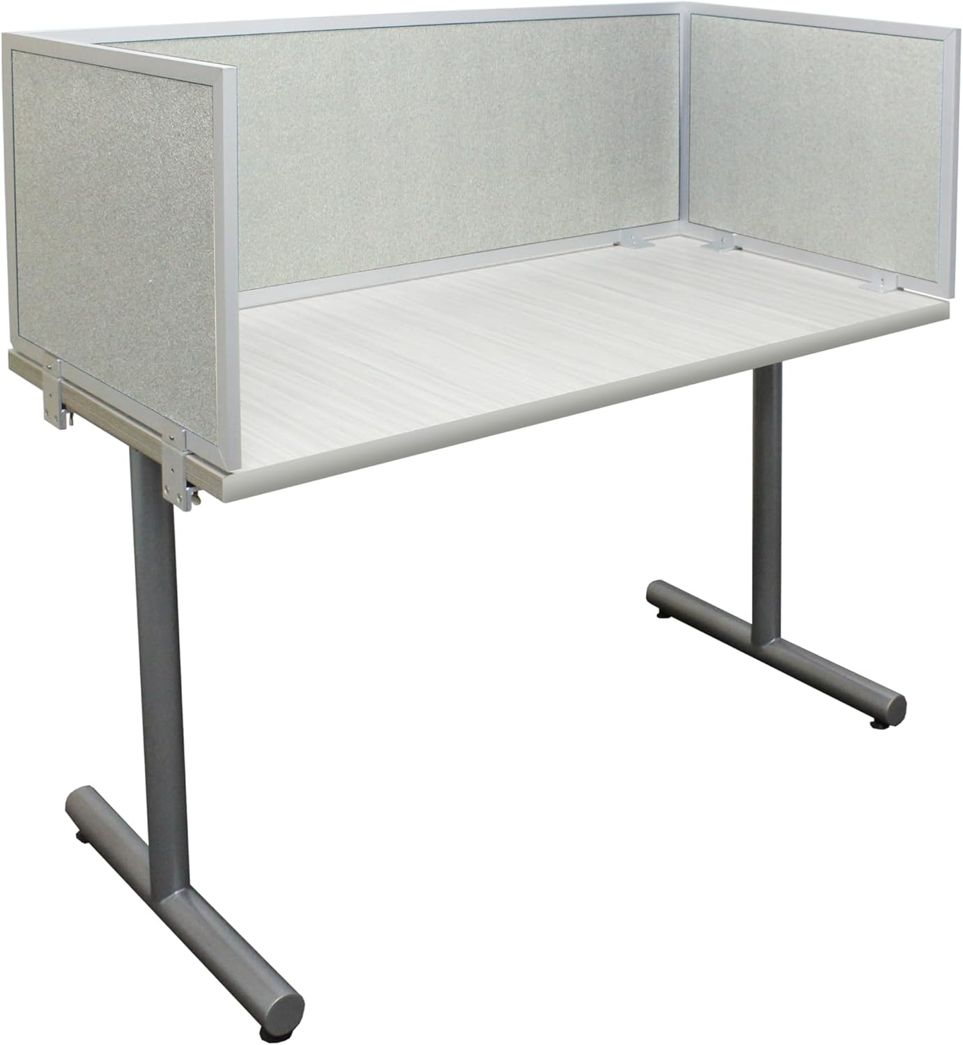 OBEX Acoustic Mounted Screen Privacy Panel Table Top Separator, Sound Blocking Desk Divider (Overcast, 24" X 72")