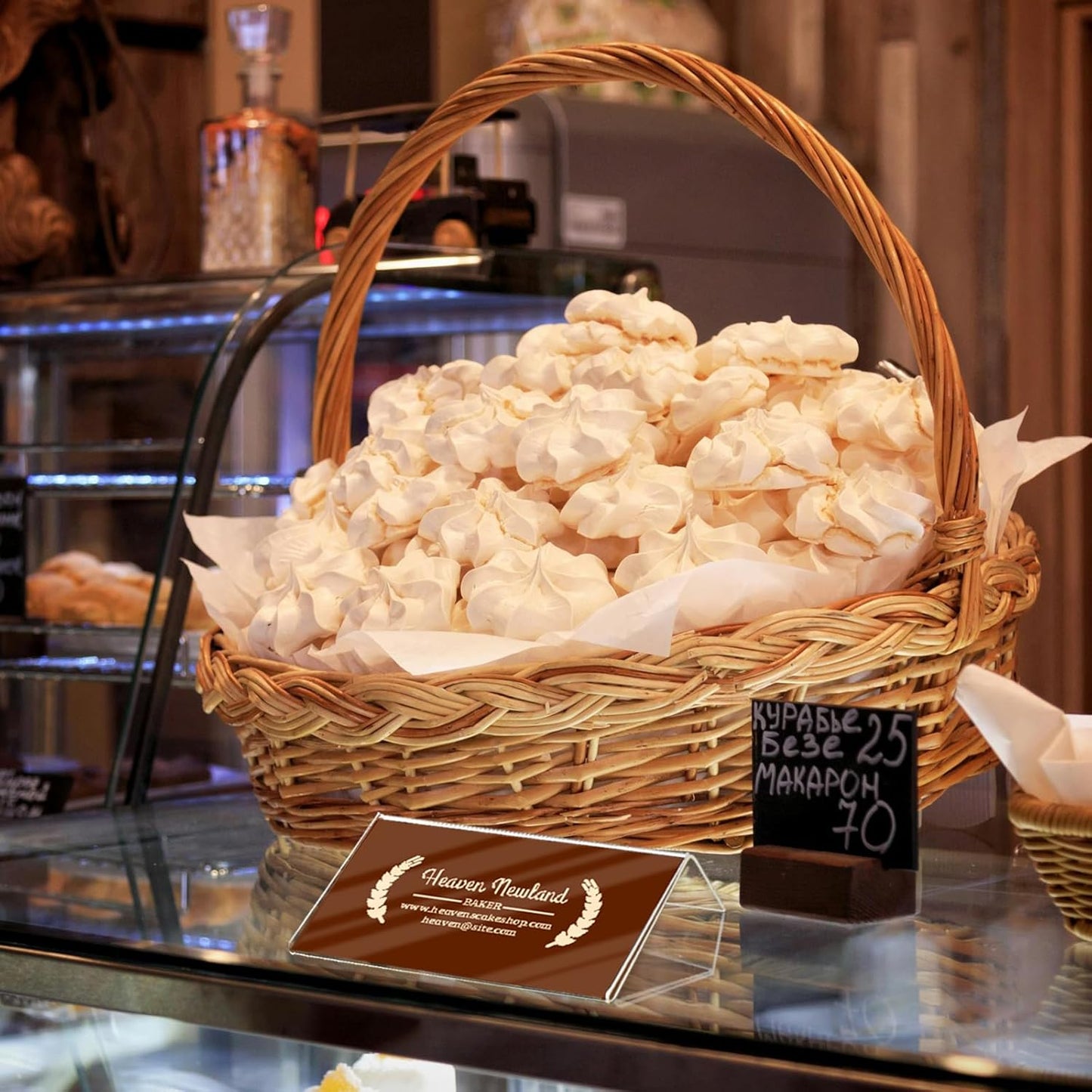 20 Pack Acrylic Rigid Library Shelf Label Holders for School Office Library Book Shelves Tags Shelf Labels with Sticky Dots, Transparent Tabletop Price Sign Stand for Store Bakeries (2x4 in)