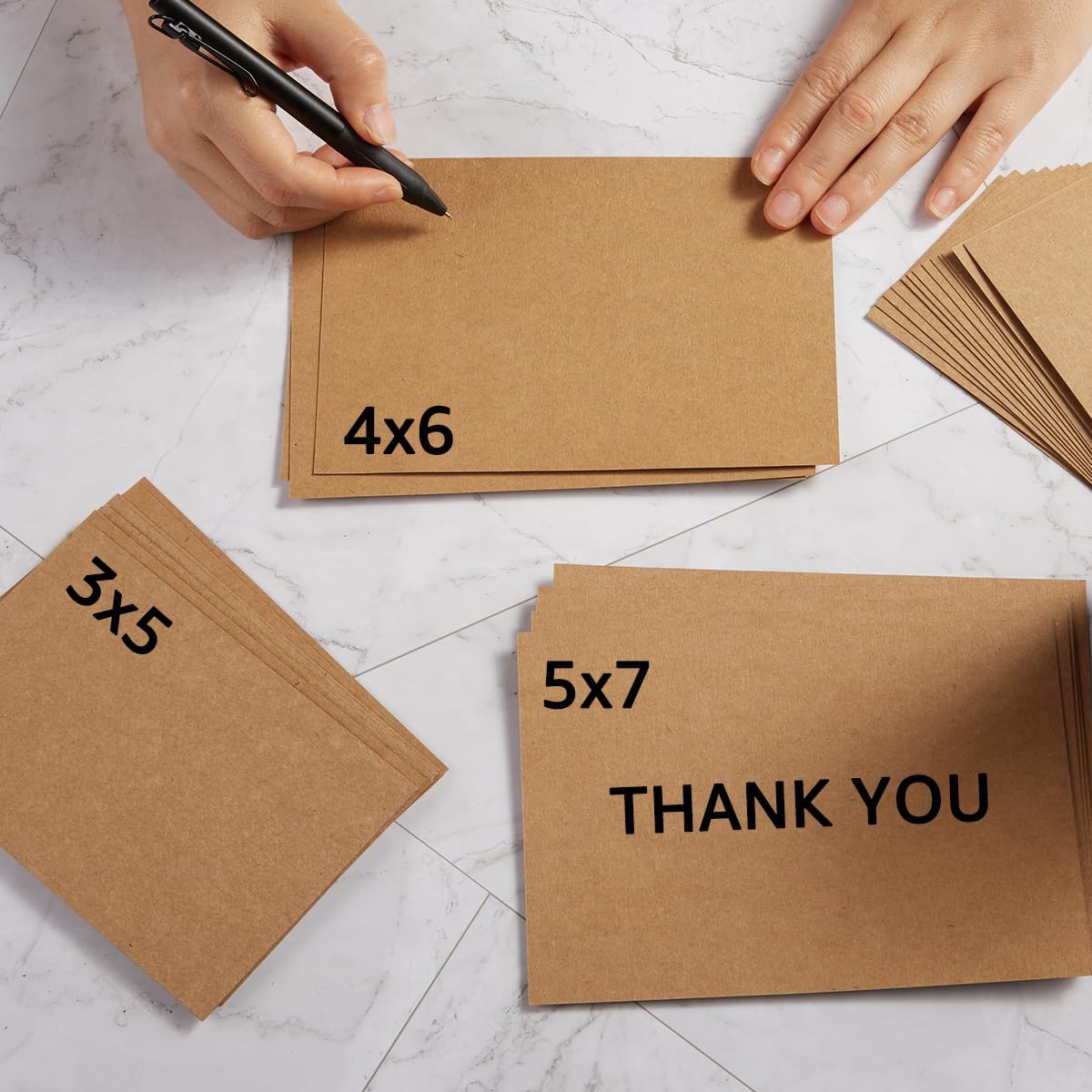 50 Sheets Blank Cardstock Paper 250 GSM Thick Heavy Cards Stock for DIY Art Projects, Card Making, Postcards, Greeting Cards, Birthday Party, Wedding Invitation (Brown, 3x5 inches)