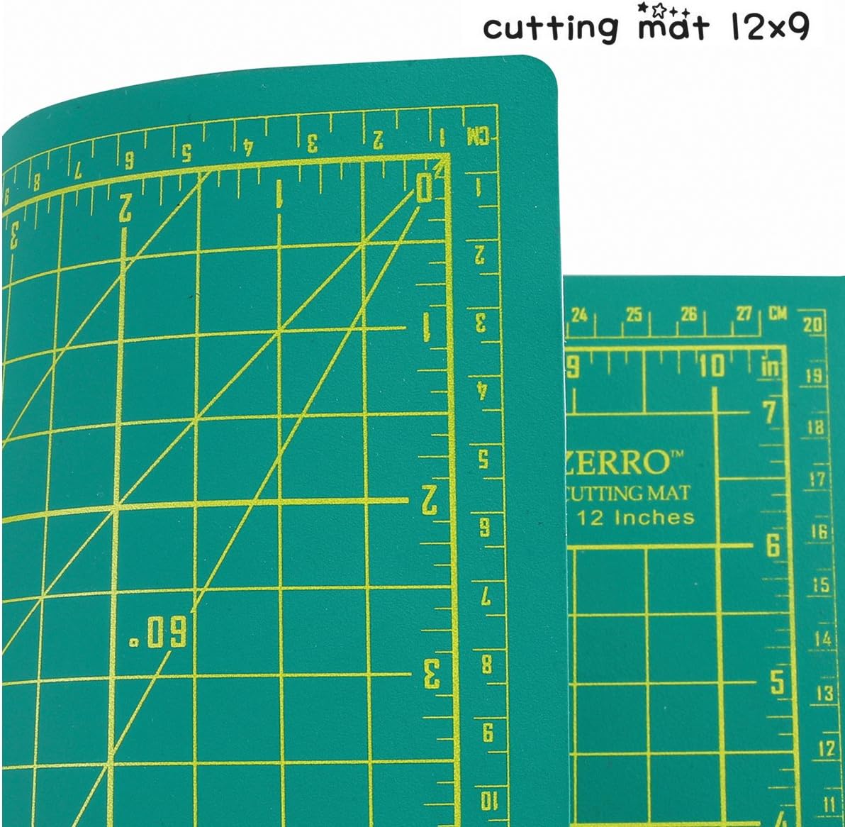 ZERRO Cutting Mat, Self Healing Rotary Cutting Mat 12" x 9" Professional Double-Sided Thick Non-Slip Mat for Quilting Sewing Crafts Art Projects (A4)