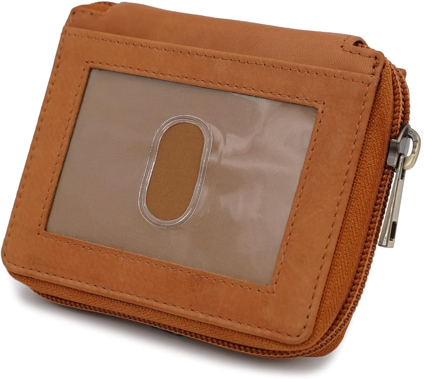 ag wallets Wallets Mens Zip Around Leather Wallet with Inserts (Tan Napa)