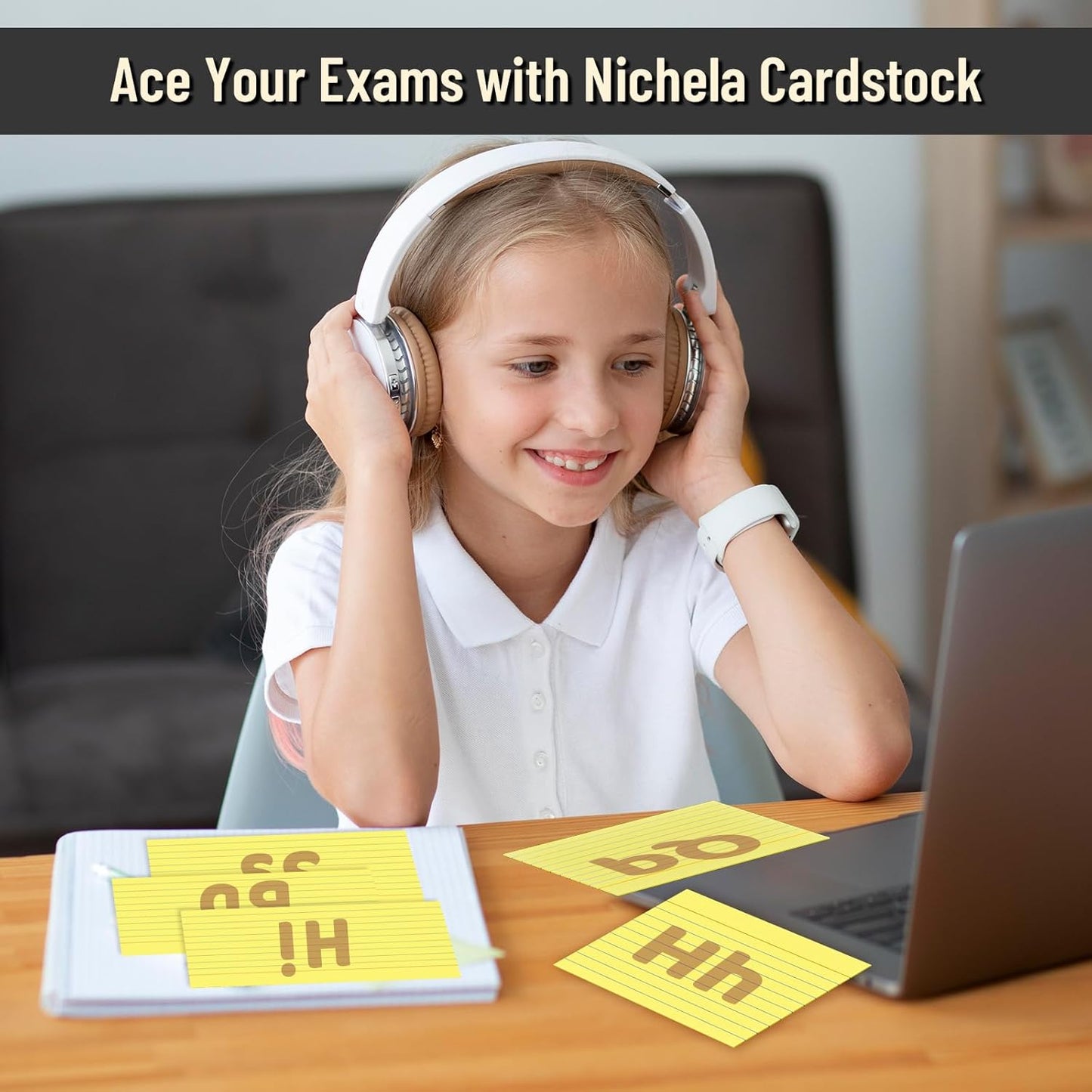 300 Count Index Cards 3 x 5 Inch Ruled Yellow Index Cards, Flash Cards College Ruled for School, College, Office and Home Organization, Durable Study To Do List Note Cards with Ruled Lines