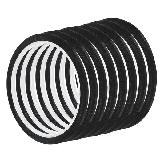 uxcell 10pcs 1/8" x 36 Yard Graphic Tape Whiteboard Grid Marking Tape Pinstripe Chart Line, Black