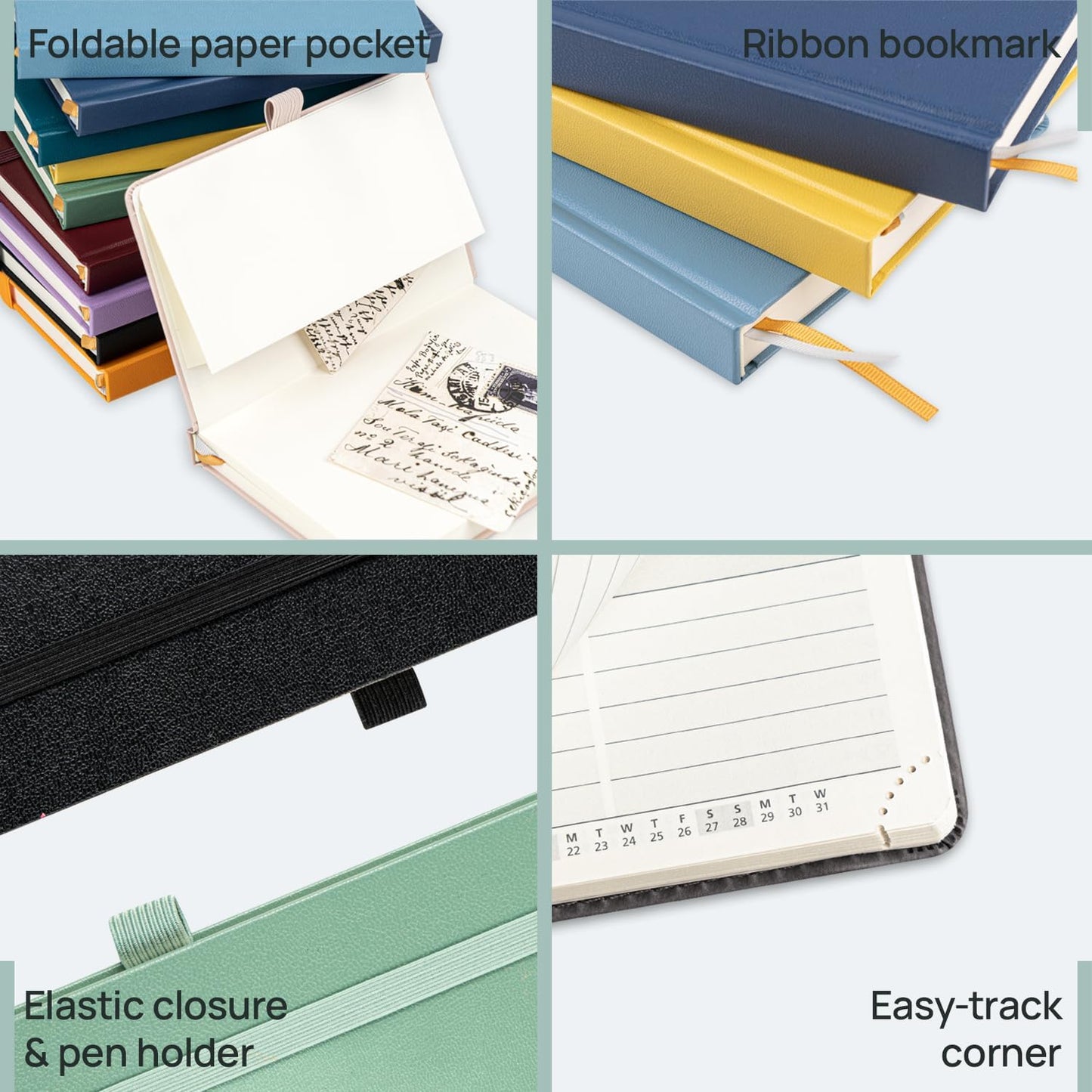 POPRUN Pocket Planner 2025-2026, (Purse Size 4''x 6.25'' Hard Cover) Academic Year Calendar Daily Weekly and Monthly (July 25-June 26) with Hourly Time Slots, 100 GSM Paper - Burgundy