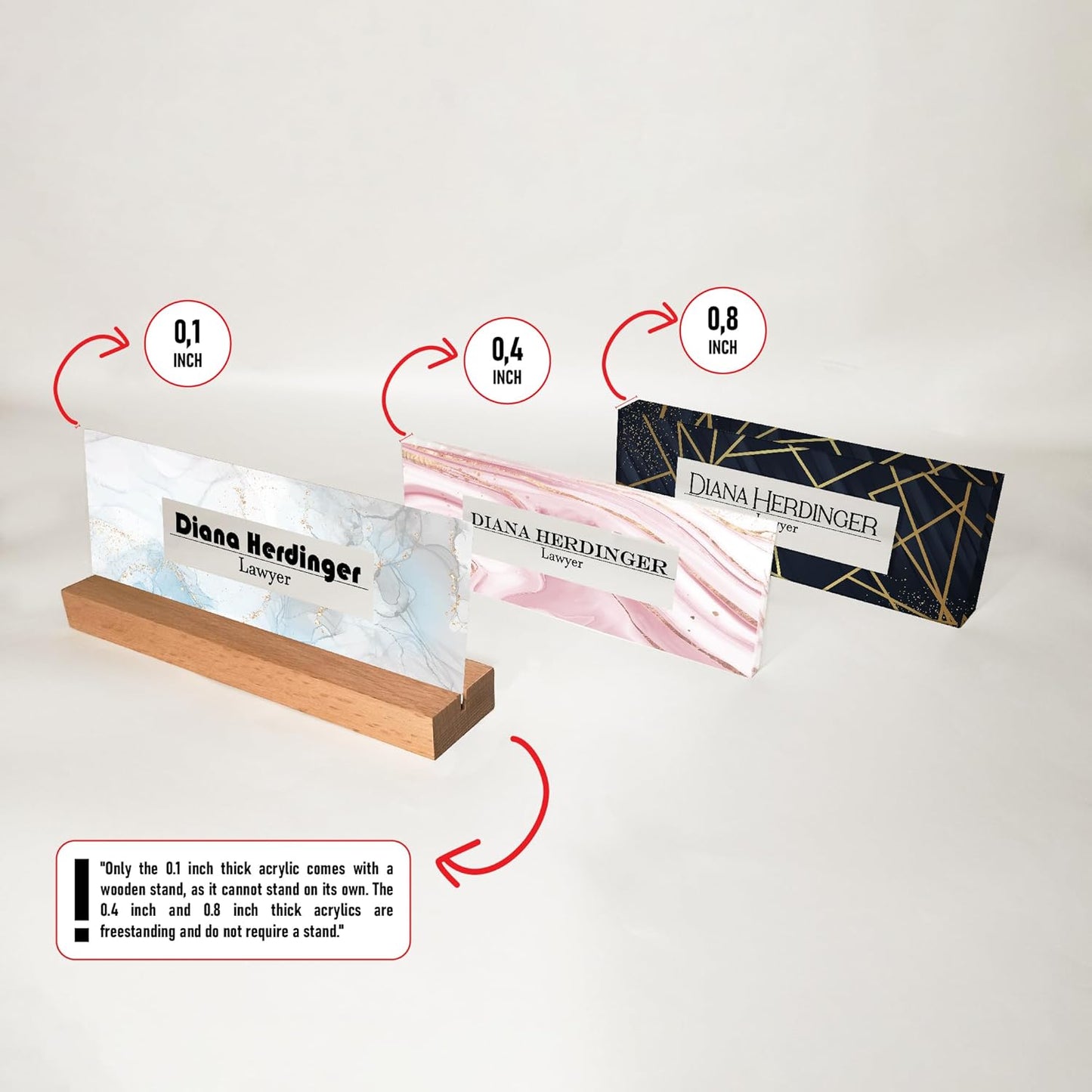 Personalized Desk Nameplate, Custom Acrylic Office Sign for Him Boss, Professional Name Plate for Coworkers, Unique Custom Gift Idea for Office, New Job Gift, CoWorker Gift, Phd Gift (Modern Design)