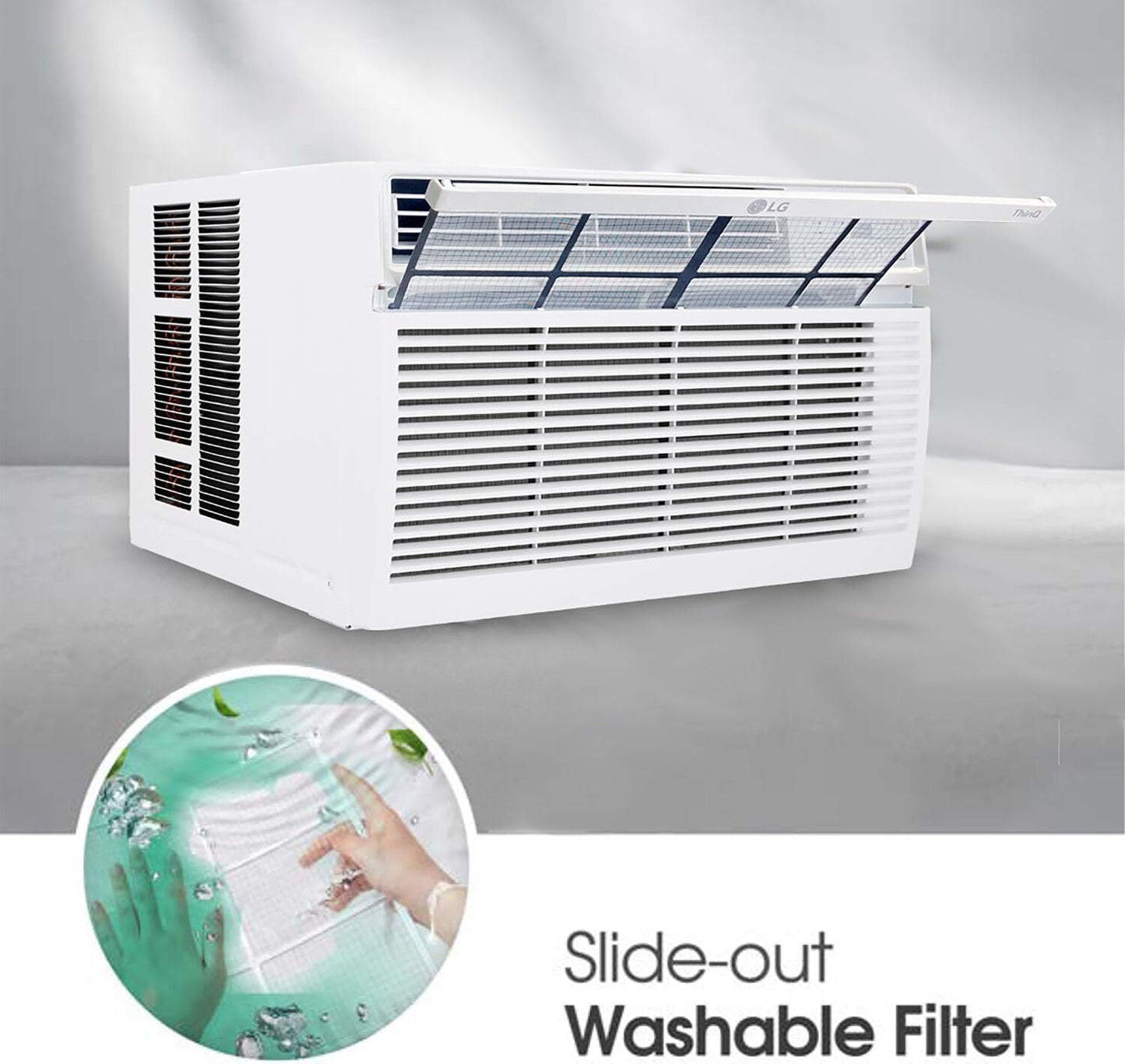 LG LW1224RD 12,000 Window Air Conditioner, 115V, 550 Sq.Ft. (22' x 25' Room Size), Quiet Operation, Electronic Control with Remote, 3 Cooling & Fan Speeds, Auto Restart, 12000 BTU, White