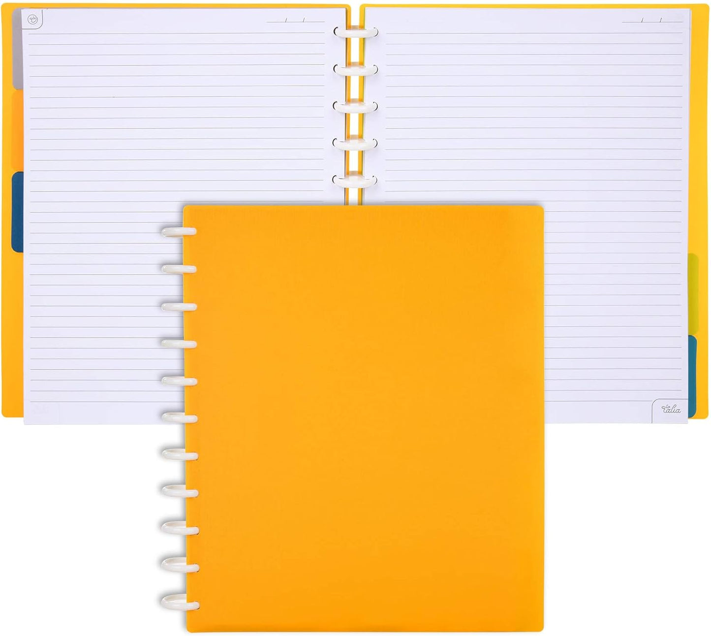 Talia Discbound Notebooks, Planner, Customizable, (BBQ Mustard, Letter (8.5in x 11in))
