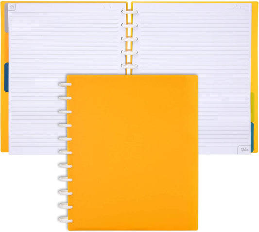 Talia Discbound Notebooks, Planner, Customizable, (BBQ Mustard, Letter (8.5in x 11in))