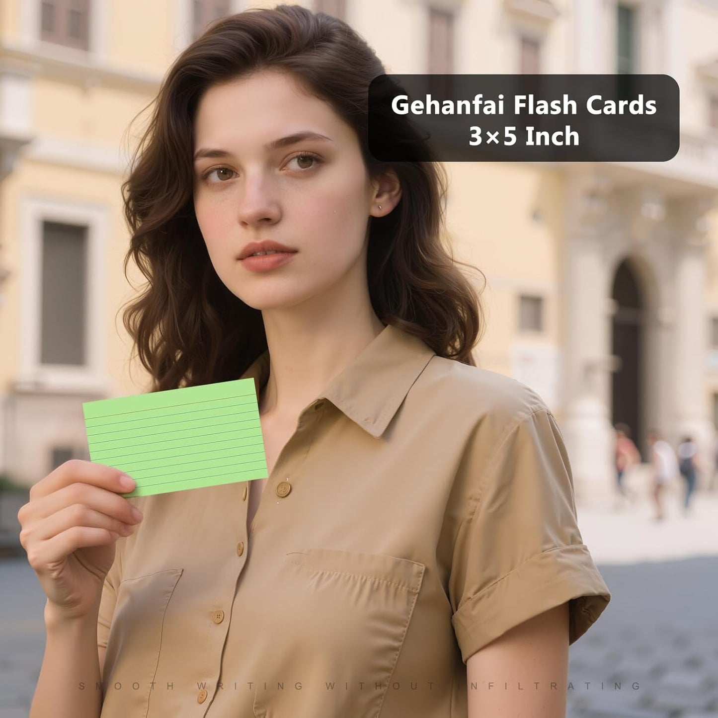250 Count Index Cards 3 x 5 Inch, Heavyweight Green Lined Note Cards Portable Ruled Flash Cards Perfect for Studying and Organizing, Note Taking Study Flashcards for Home, School and Office