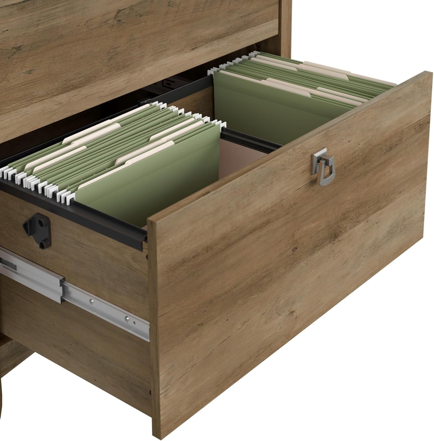 Bush Furniture Salinas 2 Drawer Lateral File Cabinet in Reclaimed Pine, Home Office Storage Solution, Organizer with Drawers for Workspace, Filing Unit