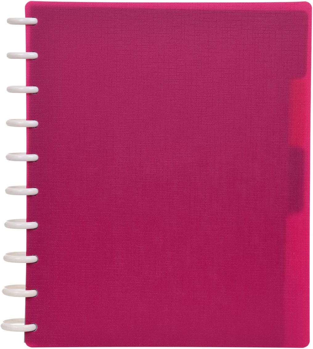 Talia Discbound Notebooks, Planner, Customizable, (90's Pink, Midsize (7.5in x 9.75in))