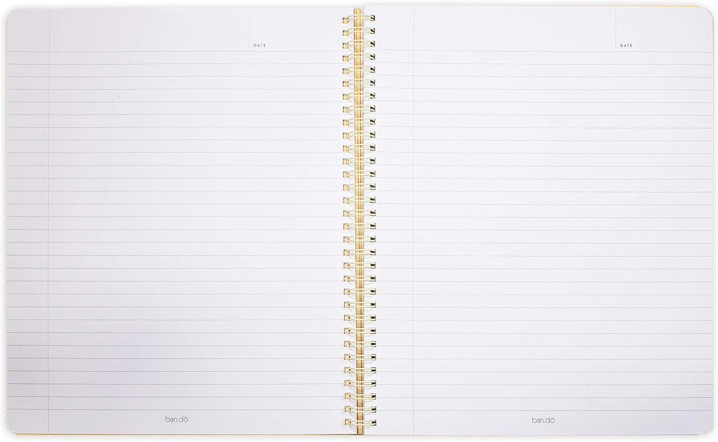 ban.do Rough Draft Large Spiral Notebook with Saying, 11" x 9" with Pockets and 160 College Ruled Pages, I Am Very Busy (gold glitter)