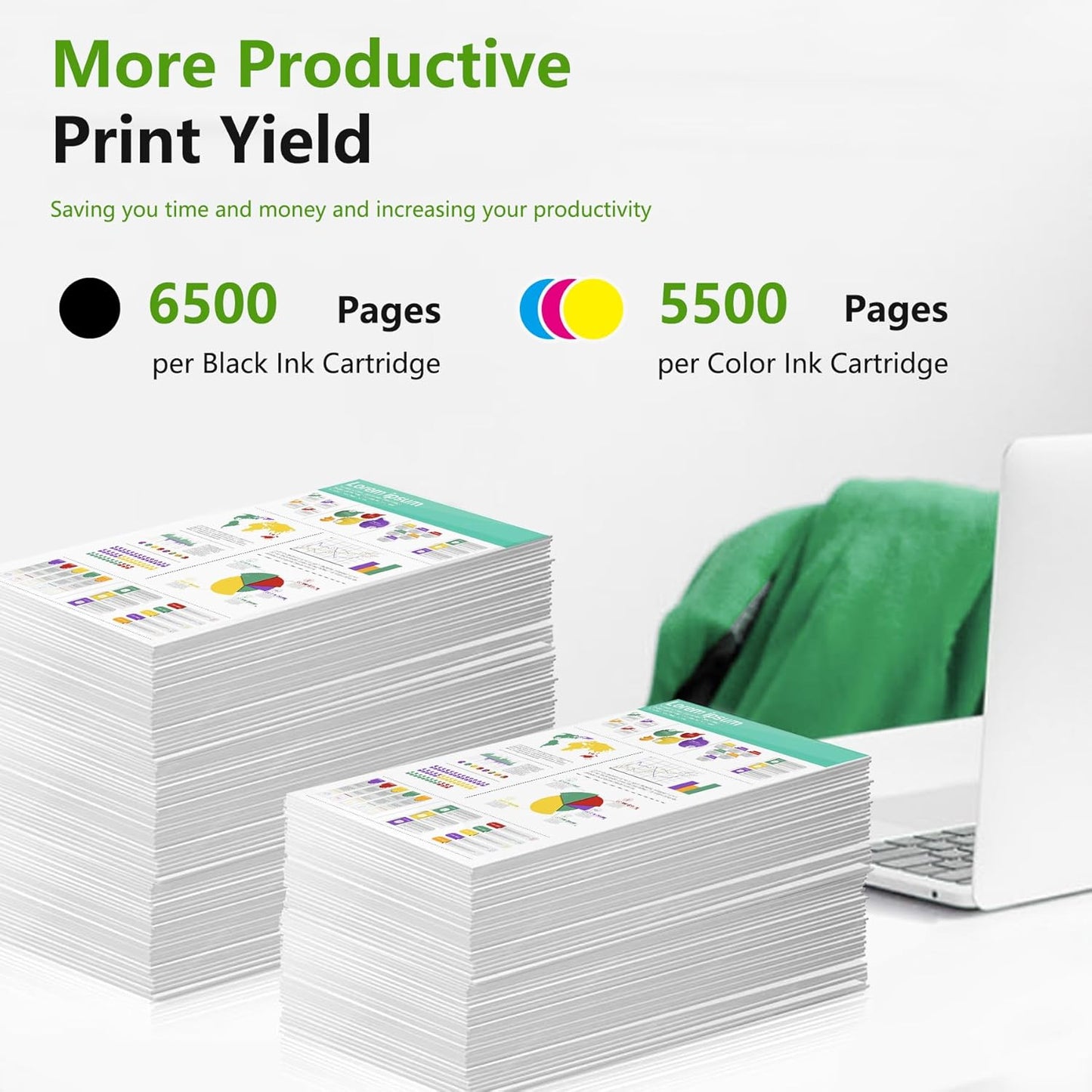 508A Toner Cartridge Combo Pack (5-Pack, 2Black/1Cyan/1Magenta/1Yellow) Compatible 508A 508 Toner Cartridges CF360A CF361A CF362A CF363A Replacement for M553 M552 553 MFP M577 Series Printer