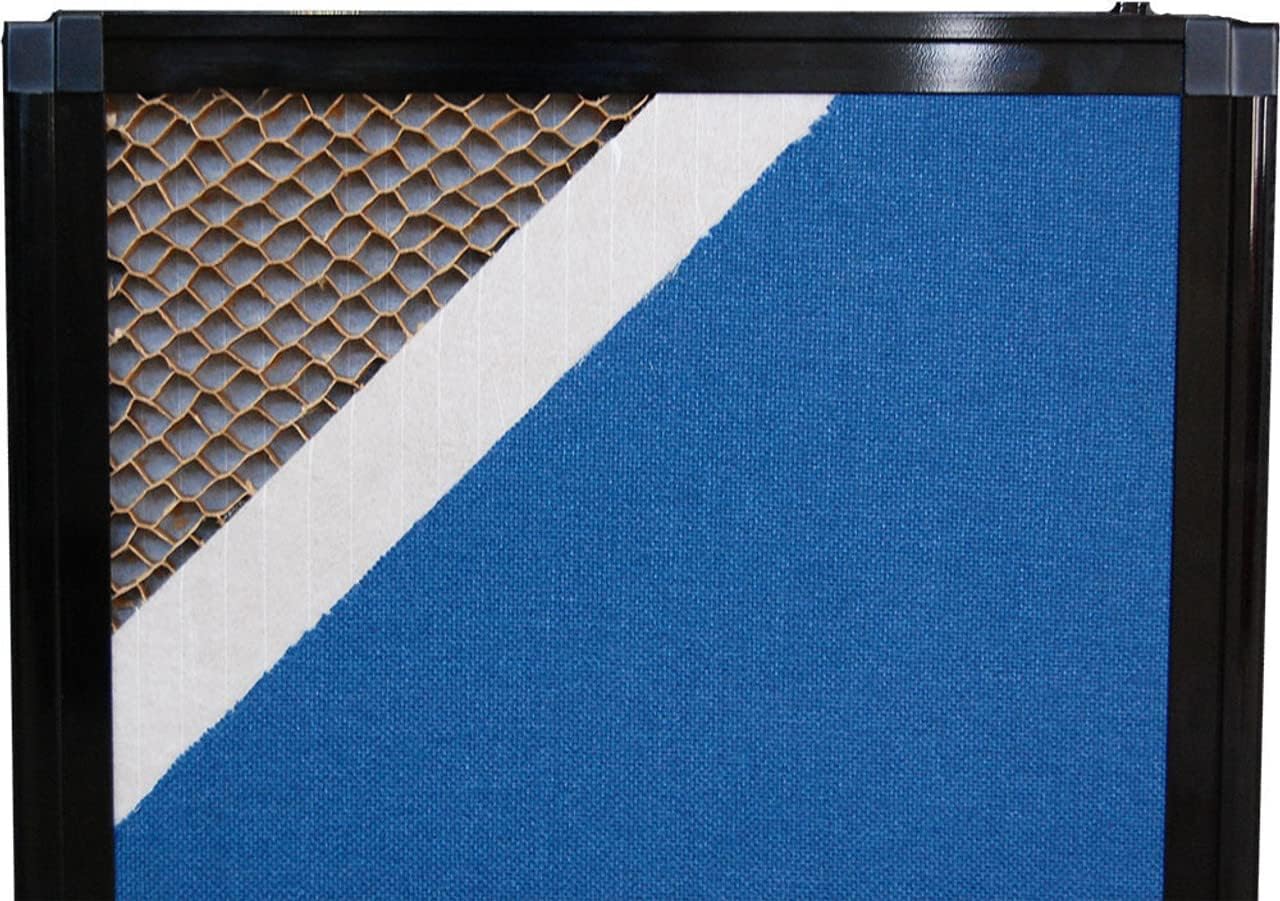 Versare Folding Tabletop Display | 3-Panel Partition | Lightweight Portable Workspace Divider | Navy Blue 78" x 36"