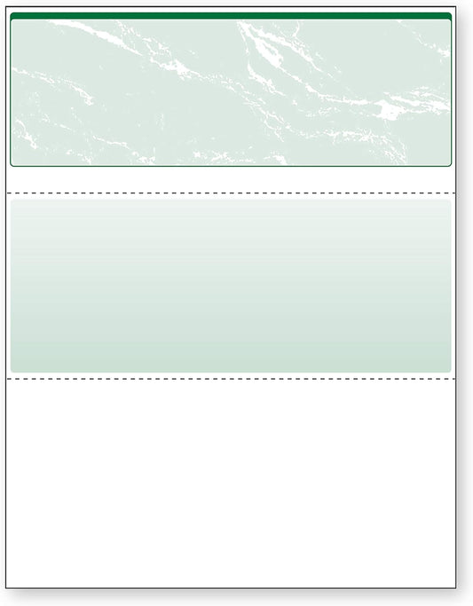 DocuGard Green Marble Top Check, 8.5 x 11 Inches, 24 lb, 500 Sheets, 1 Check Per Sheet (04502)
