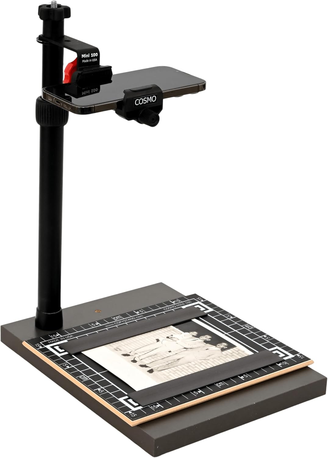 Cosmo Mini 100 Copy Stand for Digitizing Photos, Documents, Checks (for Deposit), Jewelry, and Collectibles with Your Smartphone, Made in the USA