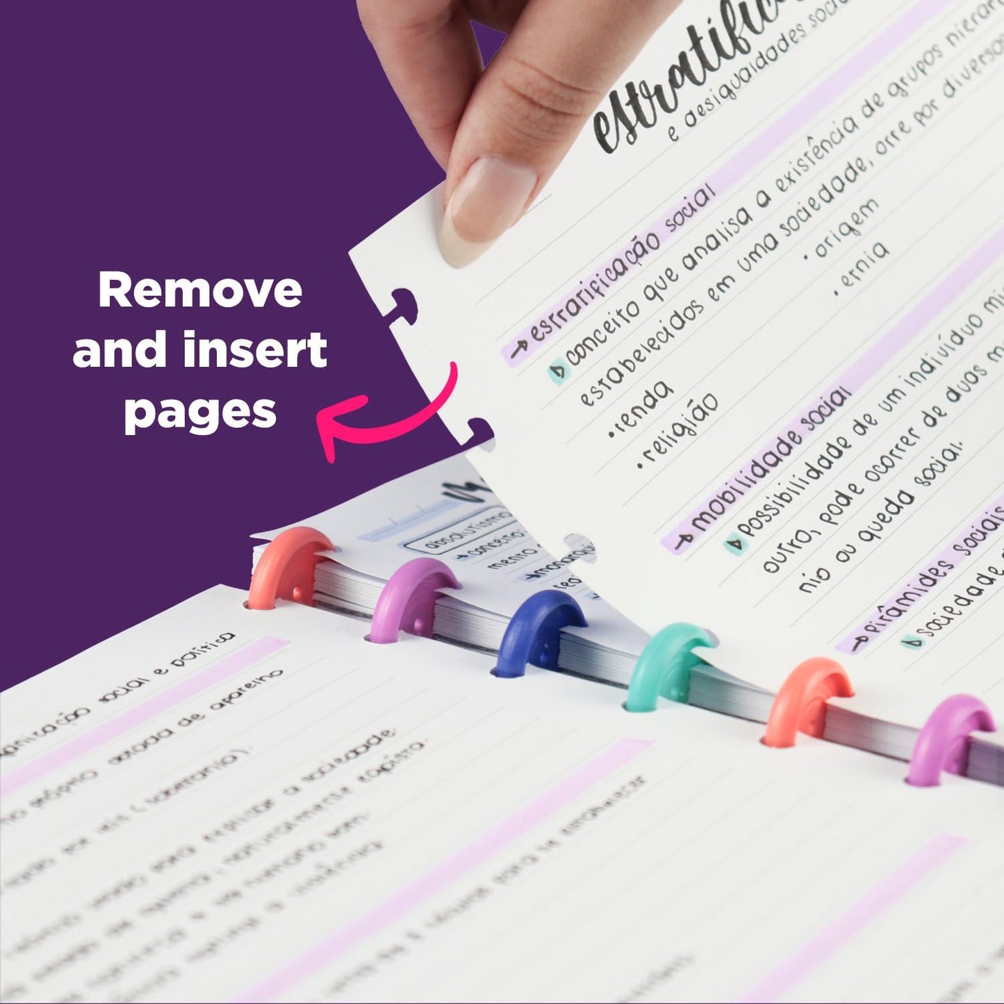 Premium Discbound Notebooks - Plan, Organize, Customize, and Conquer- Discbound Planner with 4 Tab Dividers For Work, School, Journal, or Daily Use – (AGATHA, LARGE 7.87 x 10.82 in)