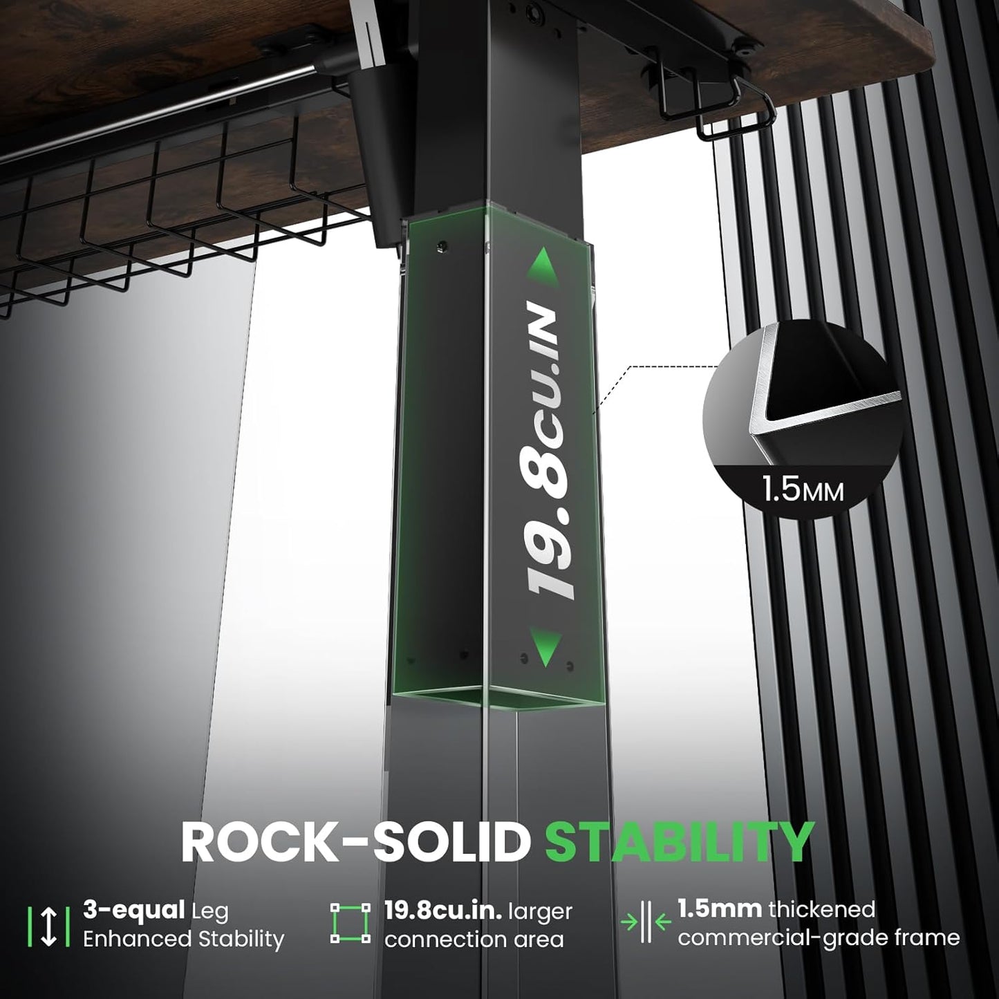 SIAGO L-Shaped Standing Desk - 63 x 55 Inch Adjustable Corner Standing Desk with Charging Station - L Shape Sit Stand Table with Memory Controller, Splice Board for Home Office