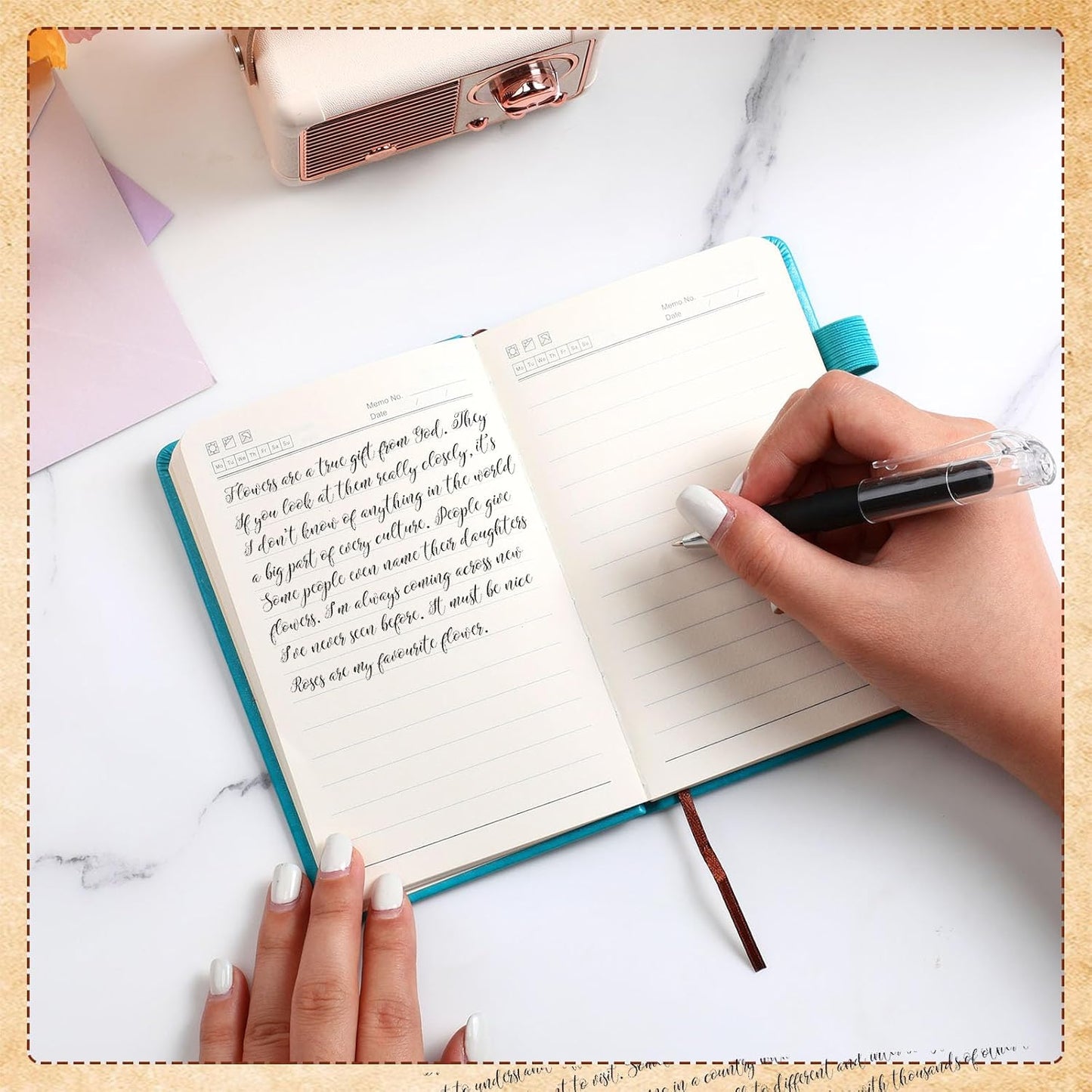 Estune Tree Small Notebooks Pen Leather Lined Pocket Subject Notebooks Hardcover Pocket Notepad Cute Ruled Leather Journals with Pen Holder for Men Women School Business, A6(Stylish Color,30 Set)