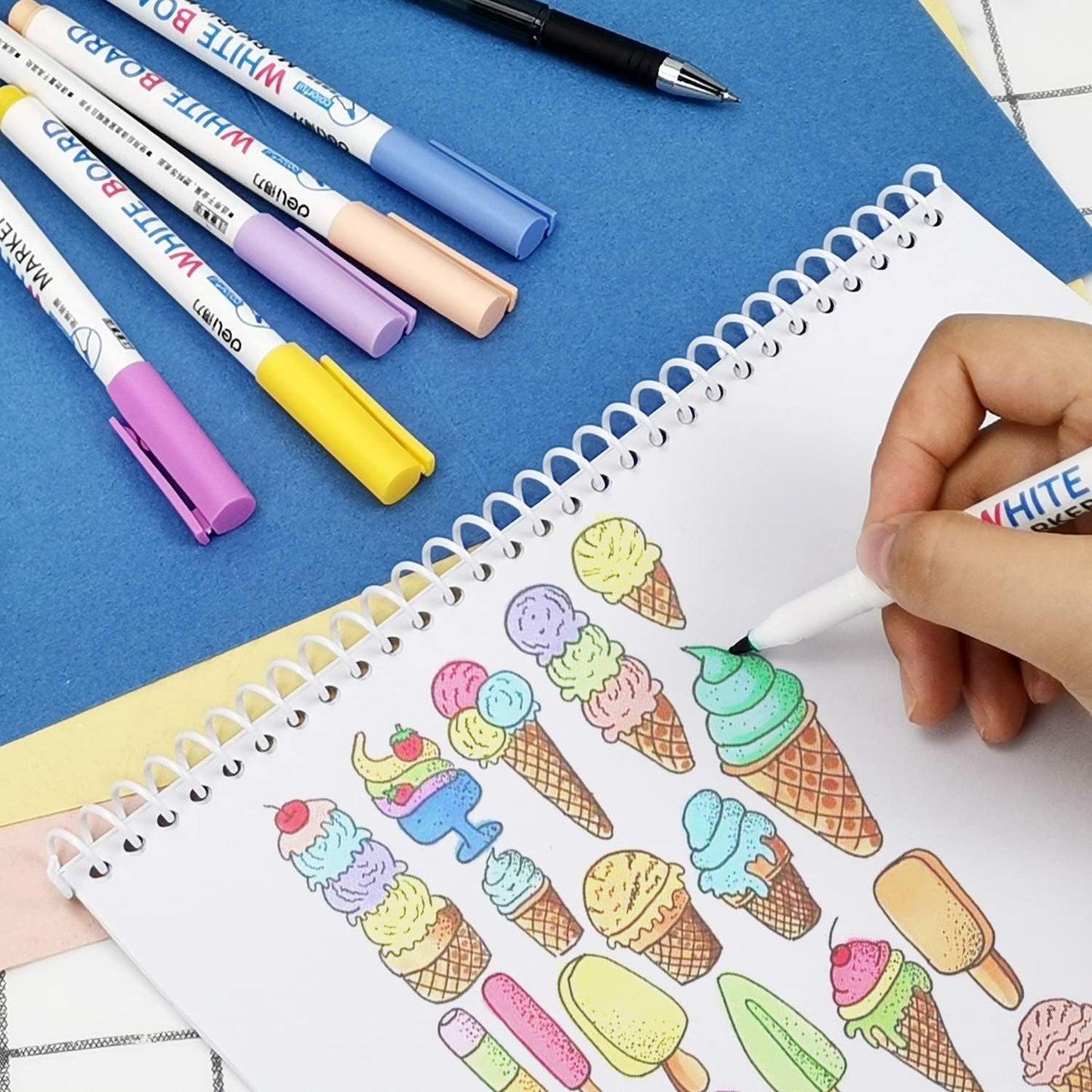 Rayson 14.3mm Plastic Spiral Coil Binding 3:1 Pitch, 9/16inch, 115 Sheets Capacity White Coil Binding Spines - Versatile for Office and Educational Tasks, Pack of 100