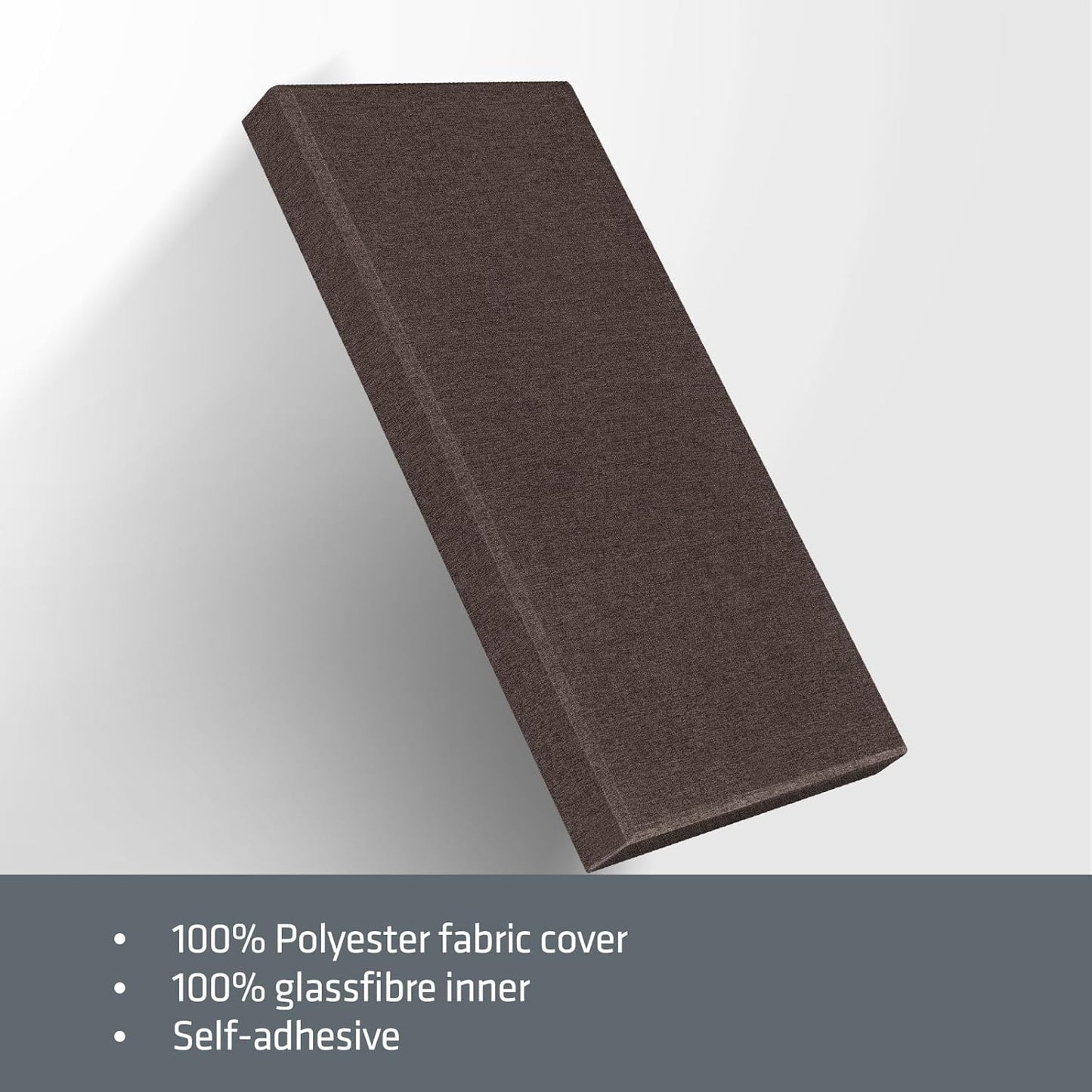 UMIACOUSTICS 2 PCS Acoustic Panels, Fiberglass Sound Absorbing Wall Panels, Self-adhesive Sound Proof Panels for Studios, Office, Home Theater.Coffe-Color