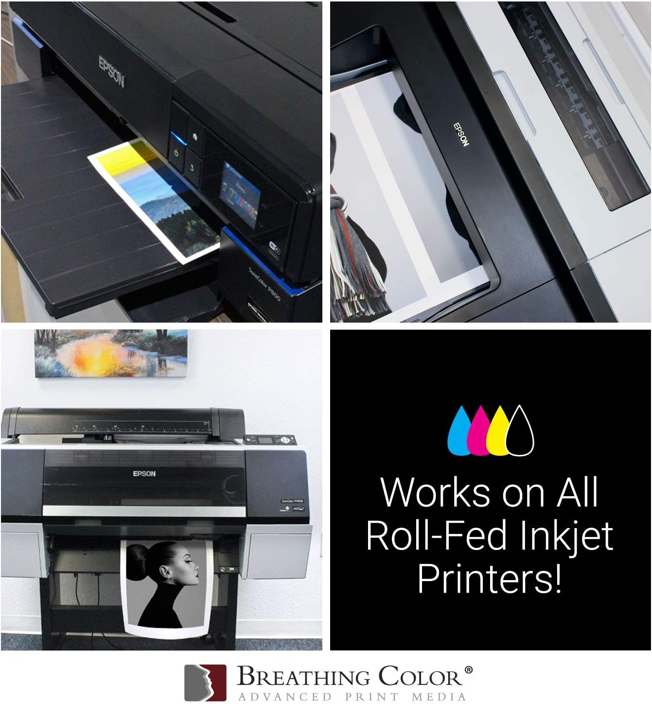 Premium Lyve Matte Canvas Paper Perfect for Use on Professional Makes and Models of Epson, Canon and HP Printers Preferred by Professionals. 19 mil Textured Canvas Offered in a 44 inch by 40 ft roll