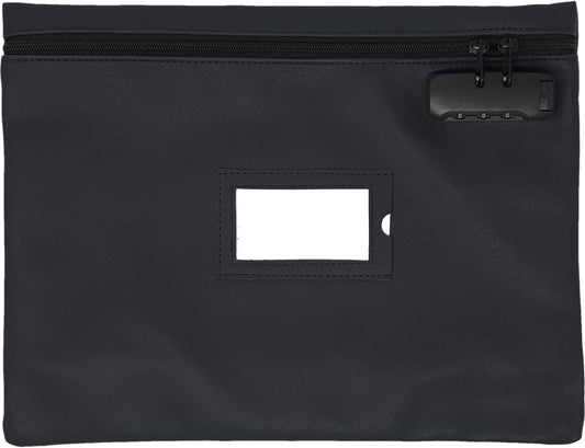 Notary Bag with Lock | 14x11 inch | Black | Zipper Notary Supplies Bag | Locking Notary Bag for Notary Kit, Stamp, Embosser, Ink Pad, and Valuables | Locking Document Bag | Journal Carrying Case