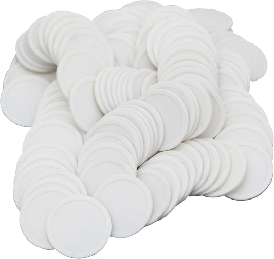 35MM/1.37-inch Box of 120 Counting Coins for Poker Chips and Game Coins (White, 35MM/1.37-inch)