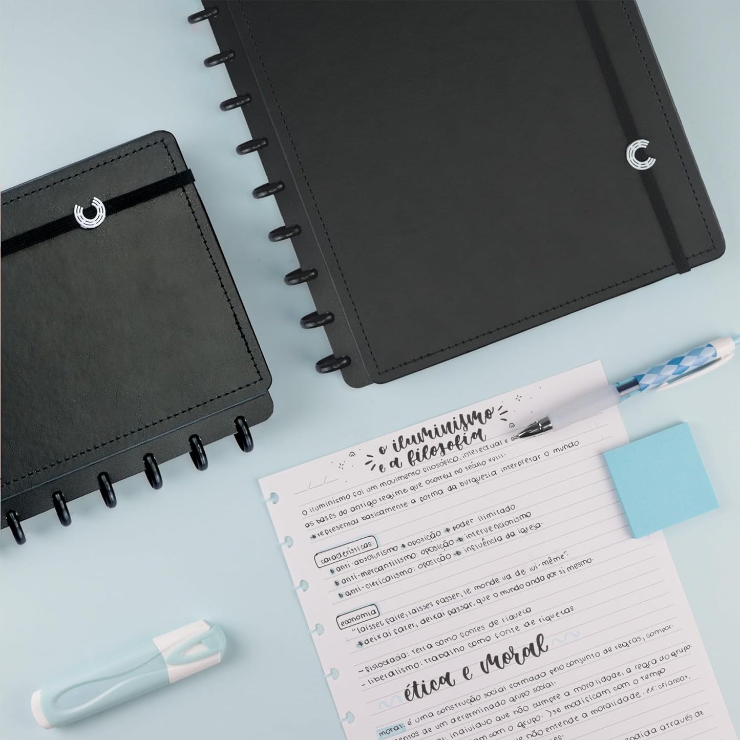 Premium Discbound Notebooks - Plan, Organize, Customize, and Conquer- Discbound Planner with 4 Tab Dividers For Work, School, Journal, or Daily Use – Bonus 1 Sticker Sheet (Size 7.87 x 10.82", 80 Pages)