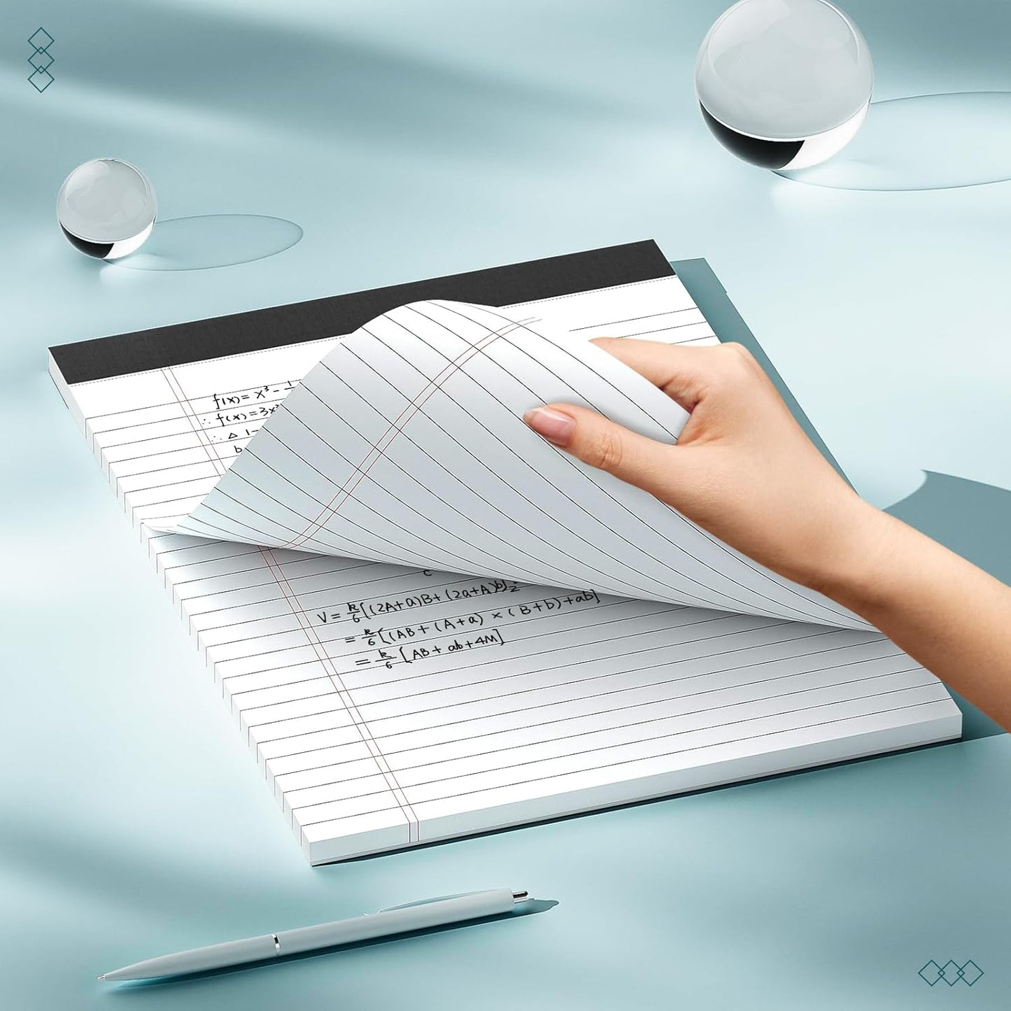 3 Pack Legal Pads 8.5 x 11 inch Notepad, 30 Sheets per Note Pads Wide Ruled Legal Pads, Pads of Paper Writing Pad - Ideal for Office, School or Home Use