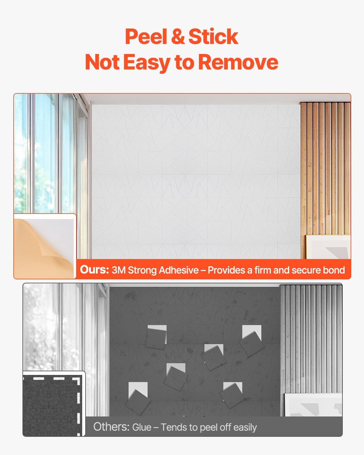 VEVOR 18 Pack Acoustic Panels with Self Adhesive, 11.8 x 11.8 x 0.4 inch Sound Proof Foam Panels, Polyester Fiber Soundproof Wall Panels High Density, for Home, Studio, Office, Theater, White