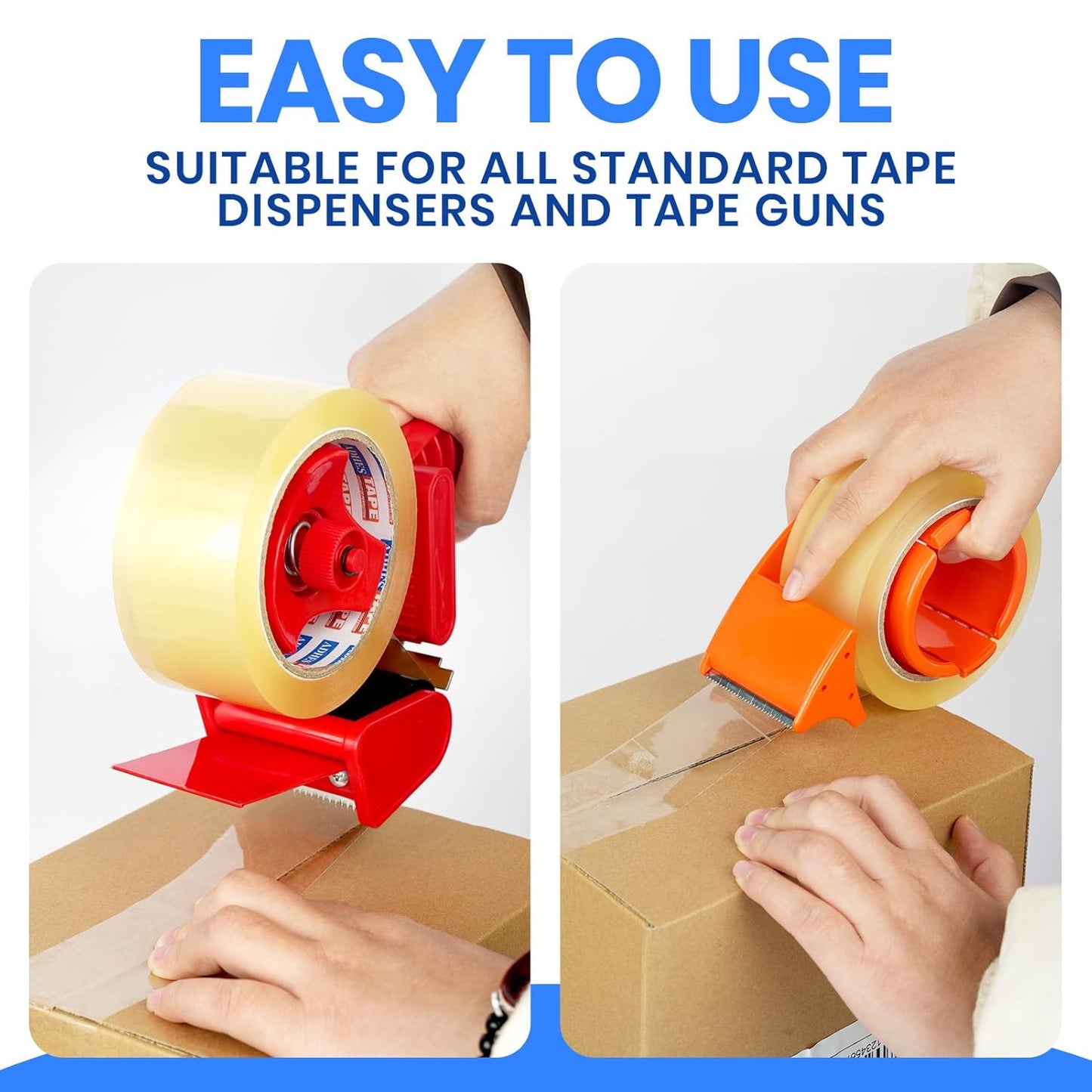 ADHES Packing Tape Shipping Tape Packaging Tape for Moving Boxes, 54.68yard Per Roll 1.88inch Width 2.6Mil Thickness