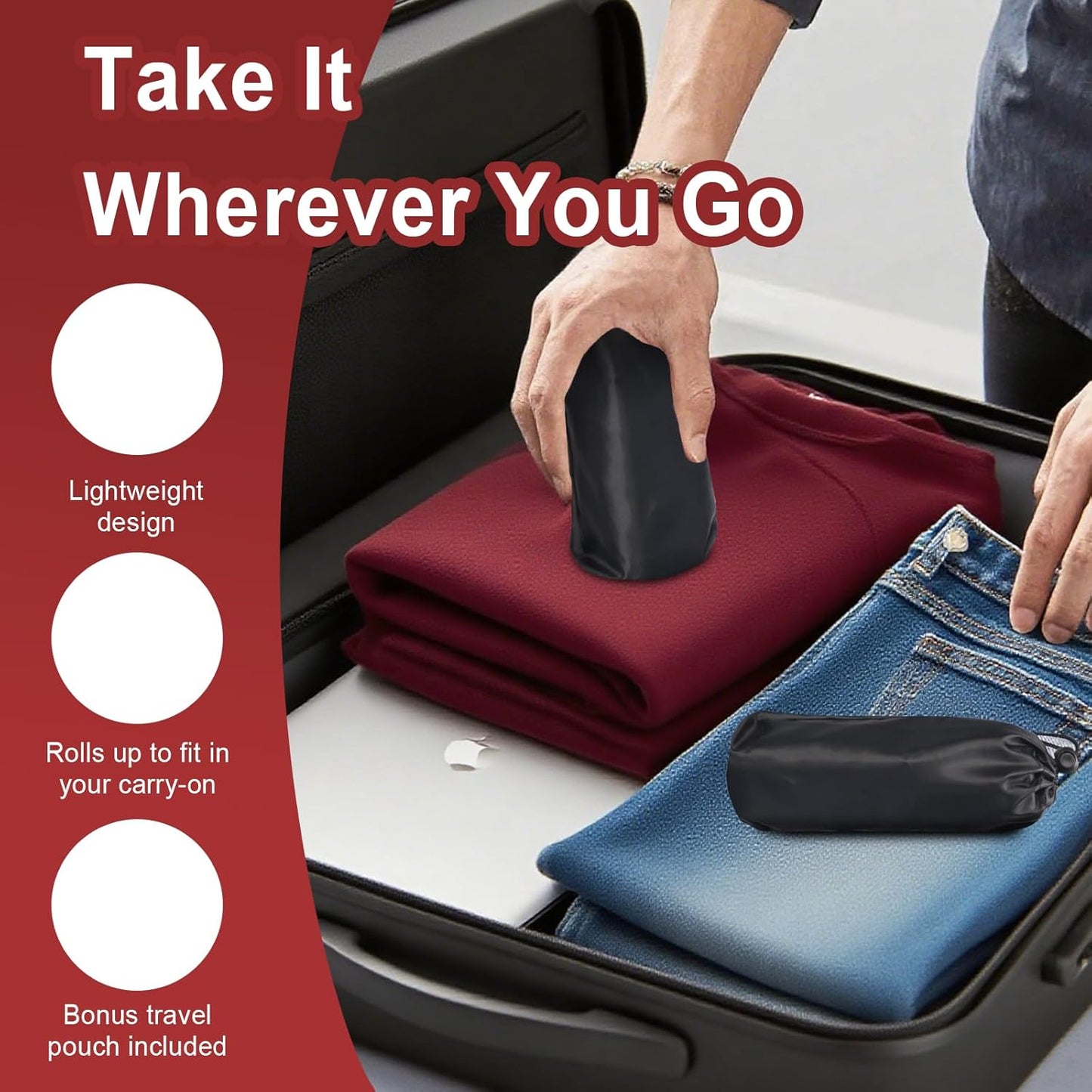 Airplane Foot Rest, 2Pack (Memory Foam) Plane Foot Hammock, Adjustable Portable Leg Rest for Airplane Travel, Relax Your Feet Foot Rest for Air Travel for Long Flight