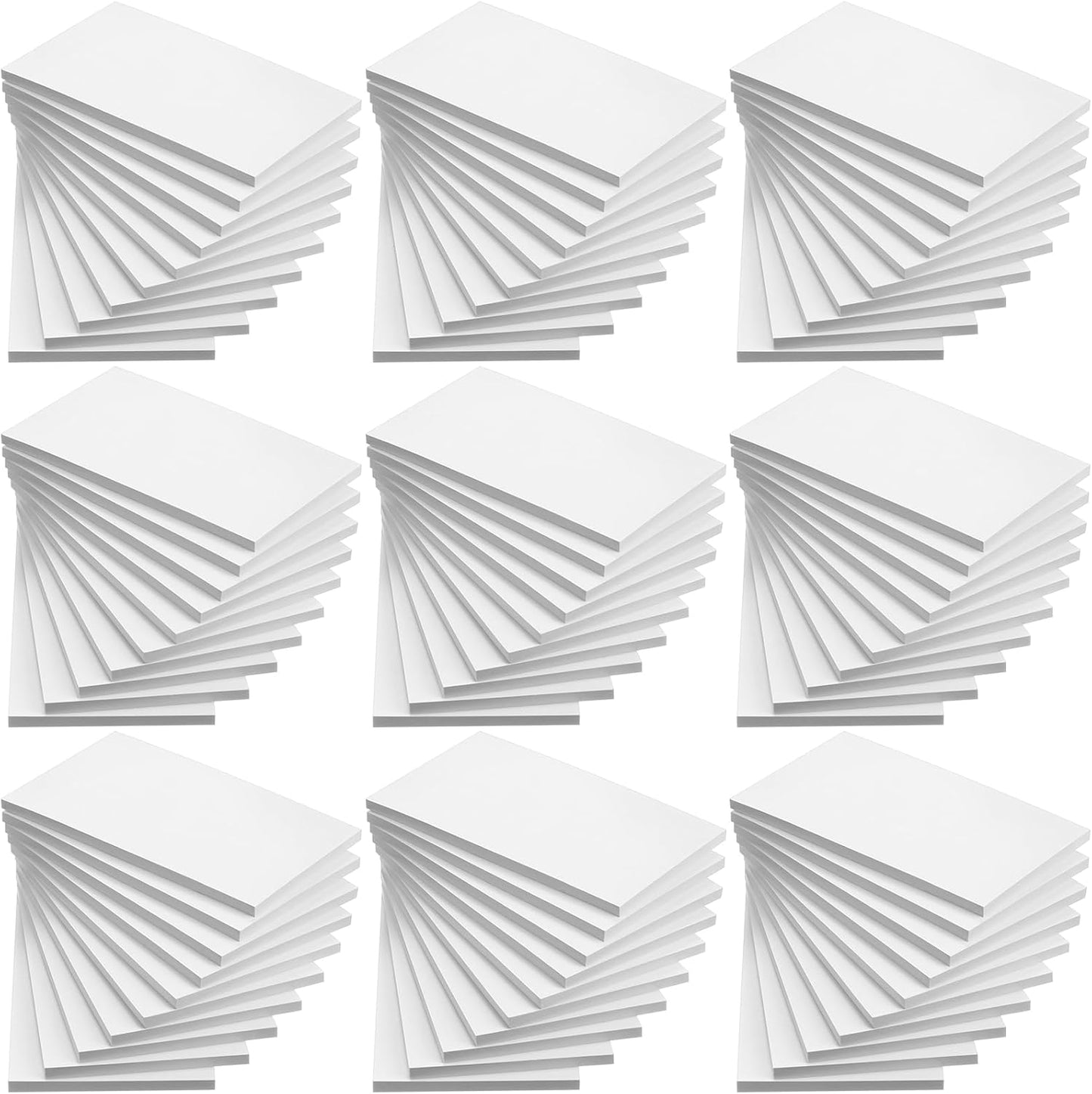 Fainne 3 x 5 Inch Paper Note Pads White Memo Pad Blank Writing Memo Scratch Paper for Waitress Waiter Book to Do Grocery List Small Notebook Restaurant Checkbook, White(200 Pack)