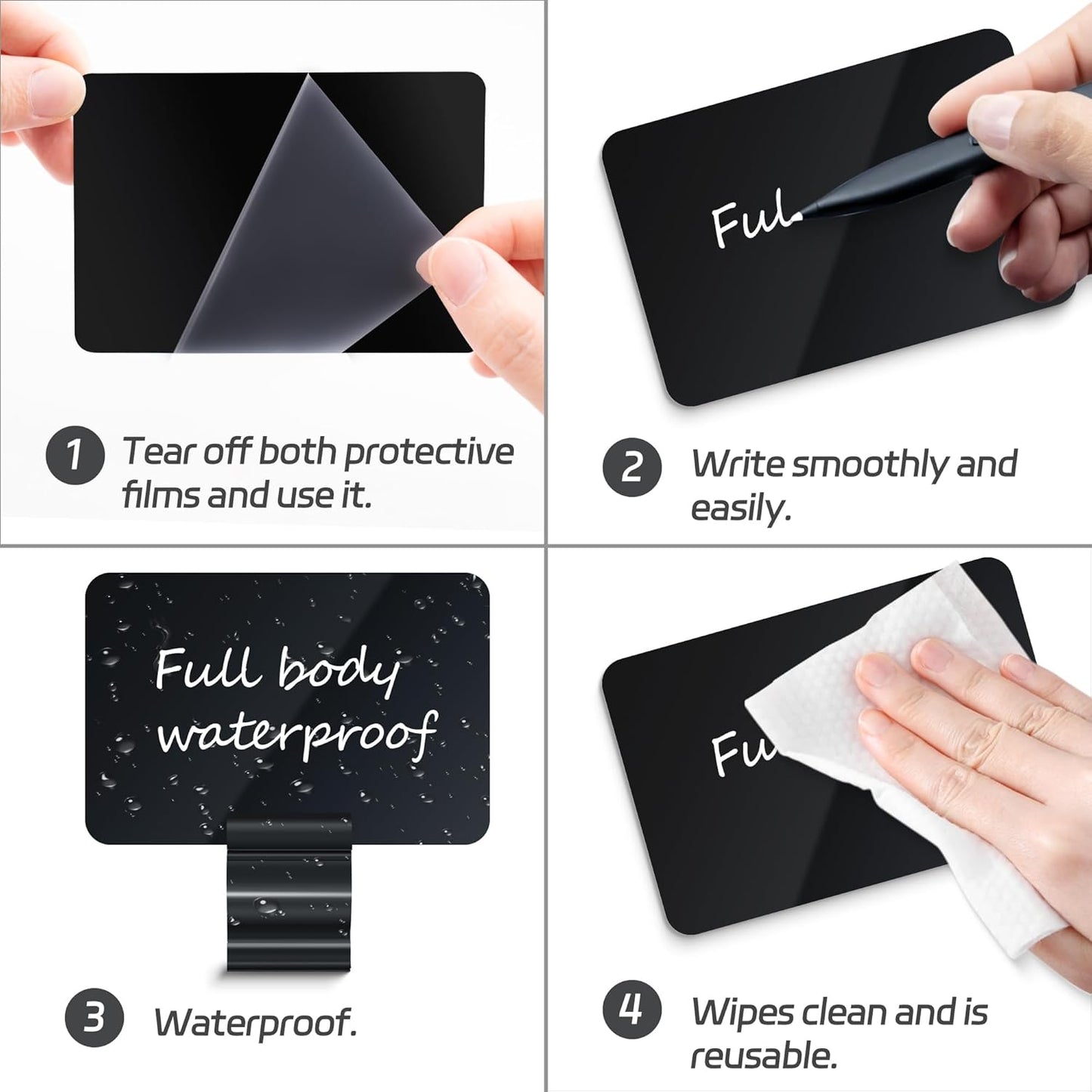 Mlici 14 Pack Sign Labels Clip Holder, Plastic Food Tray Label Holder, Reusable Labels Clip on Sign Holders for Cup Bowl Pan Buffet Deli Trays Board Bake Signs