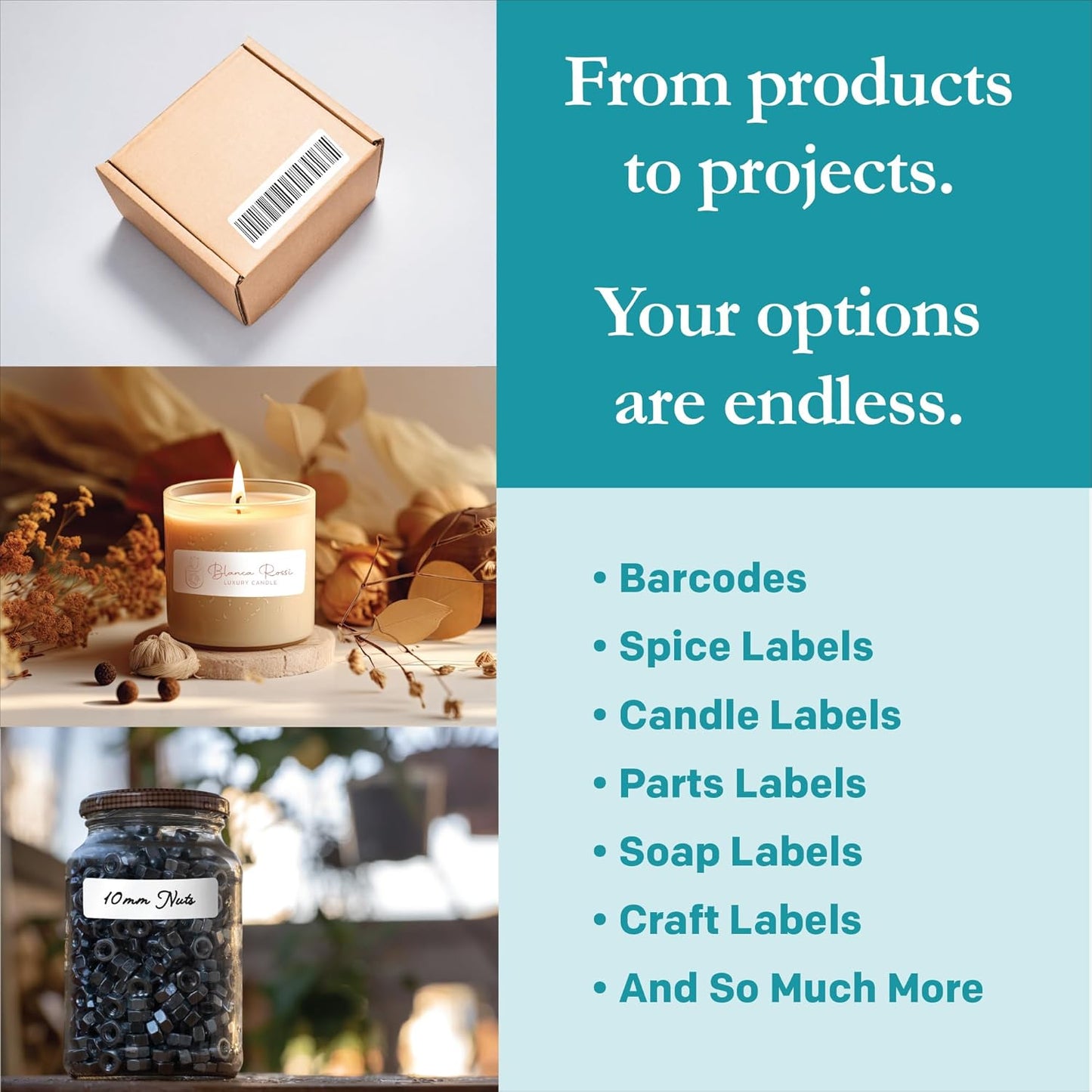 Premium Label Supply White Sticker Mailing Labels – 4" x 1.33" – Laser/Inkjet Compatible – (14 per Sheet), 500 Sheets – 7000 Total Adhesive Labels