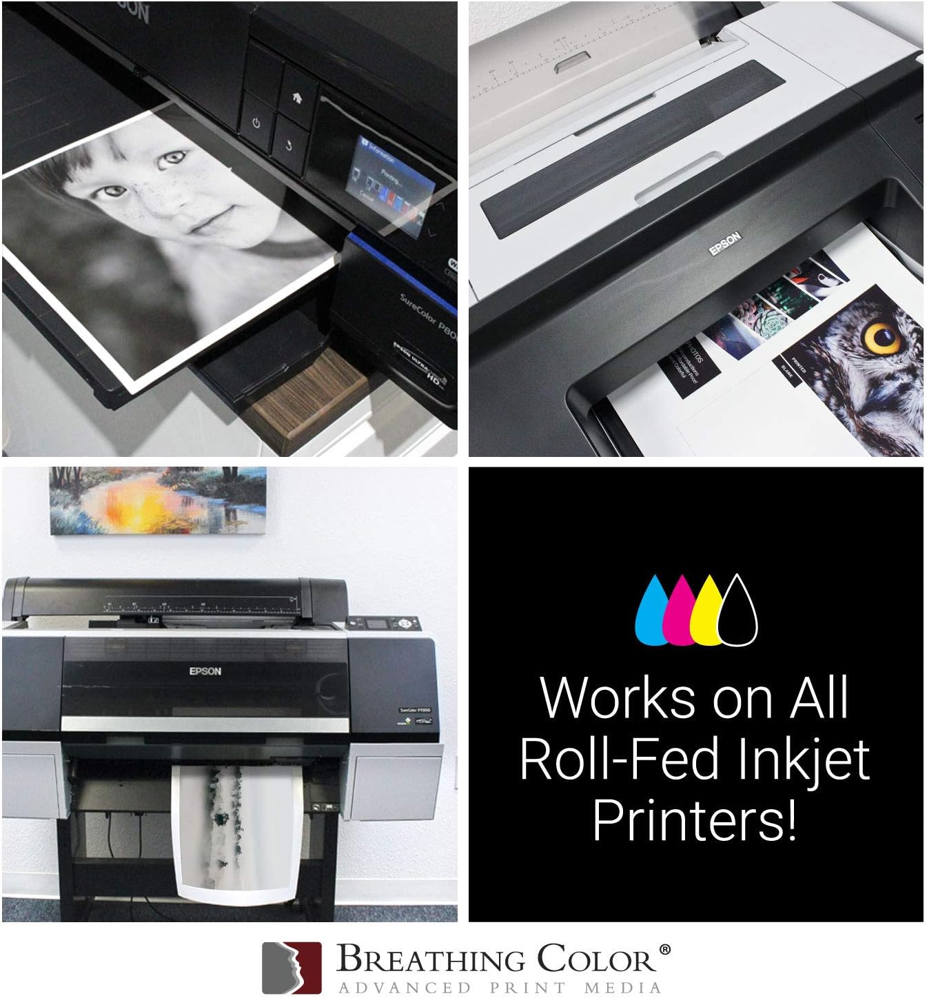 Vibrance Matte Photo Printer Paper 12 mil 230 gsm Matte Finish Premium Photo Paper Roll on 3in Core 17 inches x 10 ft Works with Most Inkjet Printer Professional Makes and Models Like Epson Canon HP